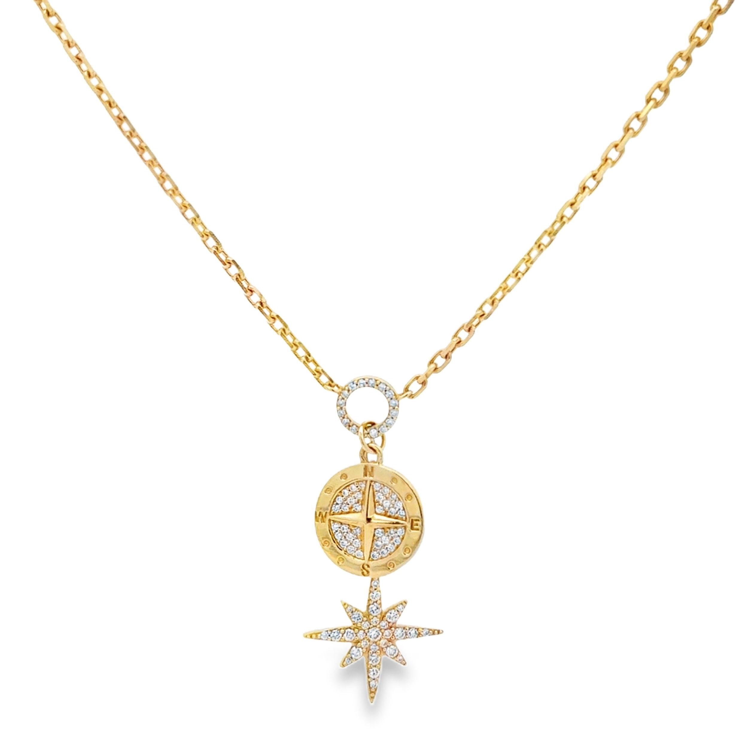 Diamond Compass Necklace