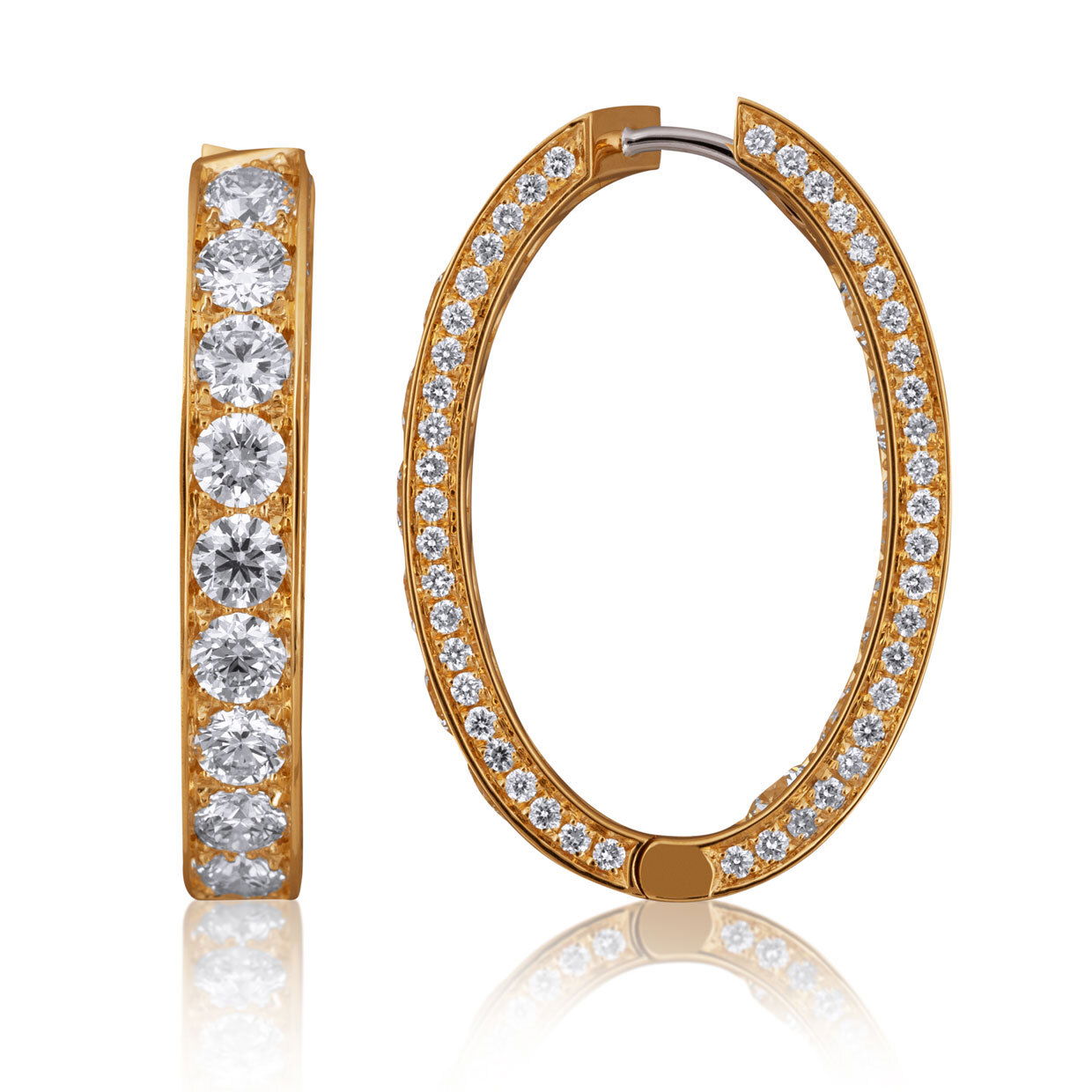Inside Out Diamond Hoops