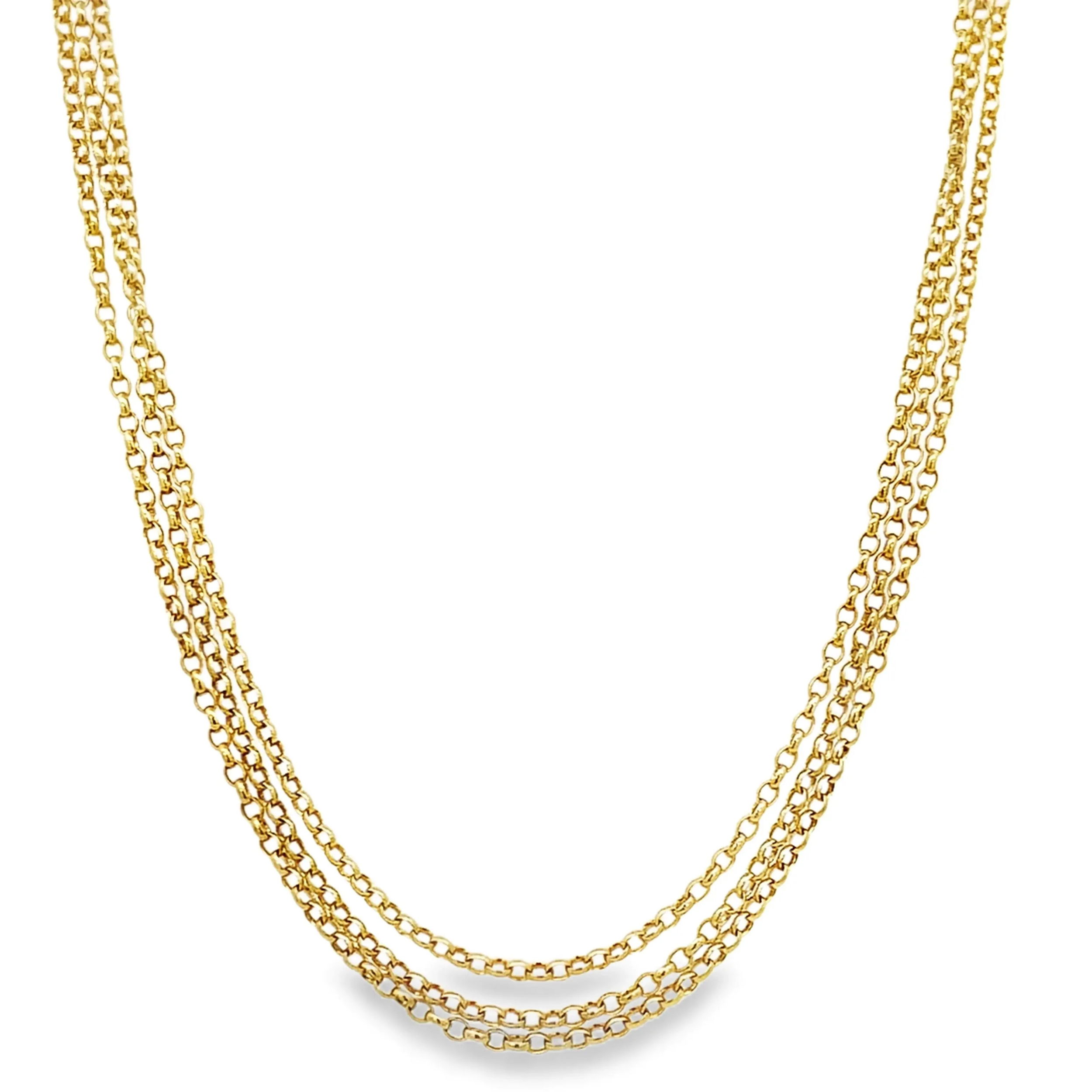 This classic 18k yellow gold belcher chain is known for its sturdy and timeless design. Perfect for layering or wearing alone, it adds a touch of style to any outfit.-18k Yellow gold-Length 18”Item# NK-403 Belcher Chain