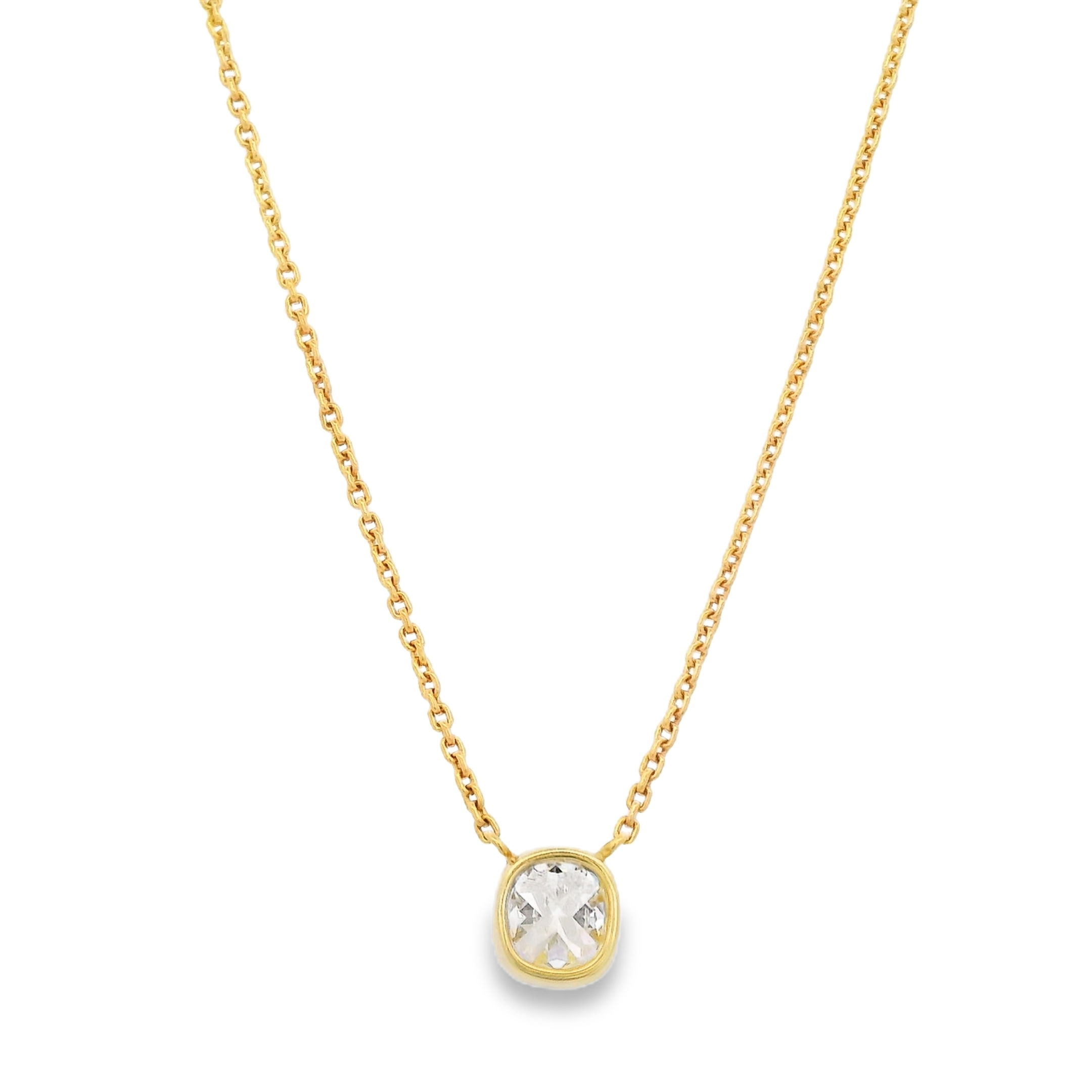 Cushion Diamond Necklace