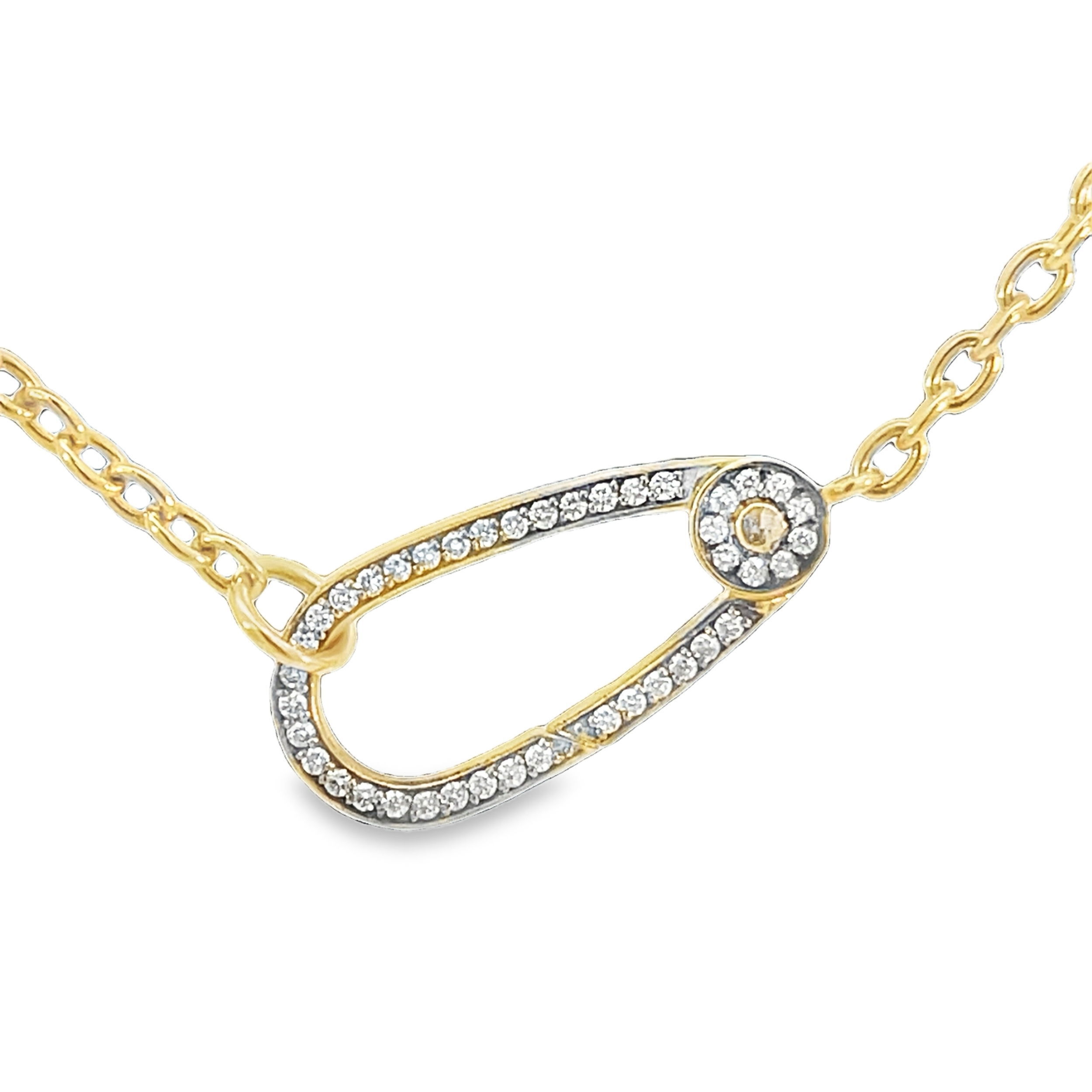 LORD Jewelry is a boutique fine jewelry atelier known for its masterful craftsmanship, intricate designs, and colorful collections. Lena and Sinork Agdere, the father-daughter team behind the Los Angeles based brand, is committed to creating unique, luxurious and timeless jewelry for connoisseurs of fine art and high fashion. Specializing in enamel work, a Lord piece is a great addition to any collection. -18K Yellow gold-Round diamonds, 0.30cts-Length, 17.5"Item# 807-2000200 Antique Diamond Clasp Necklace