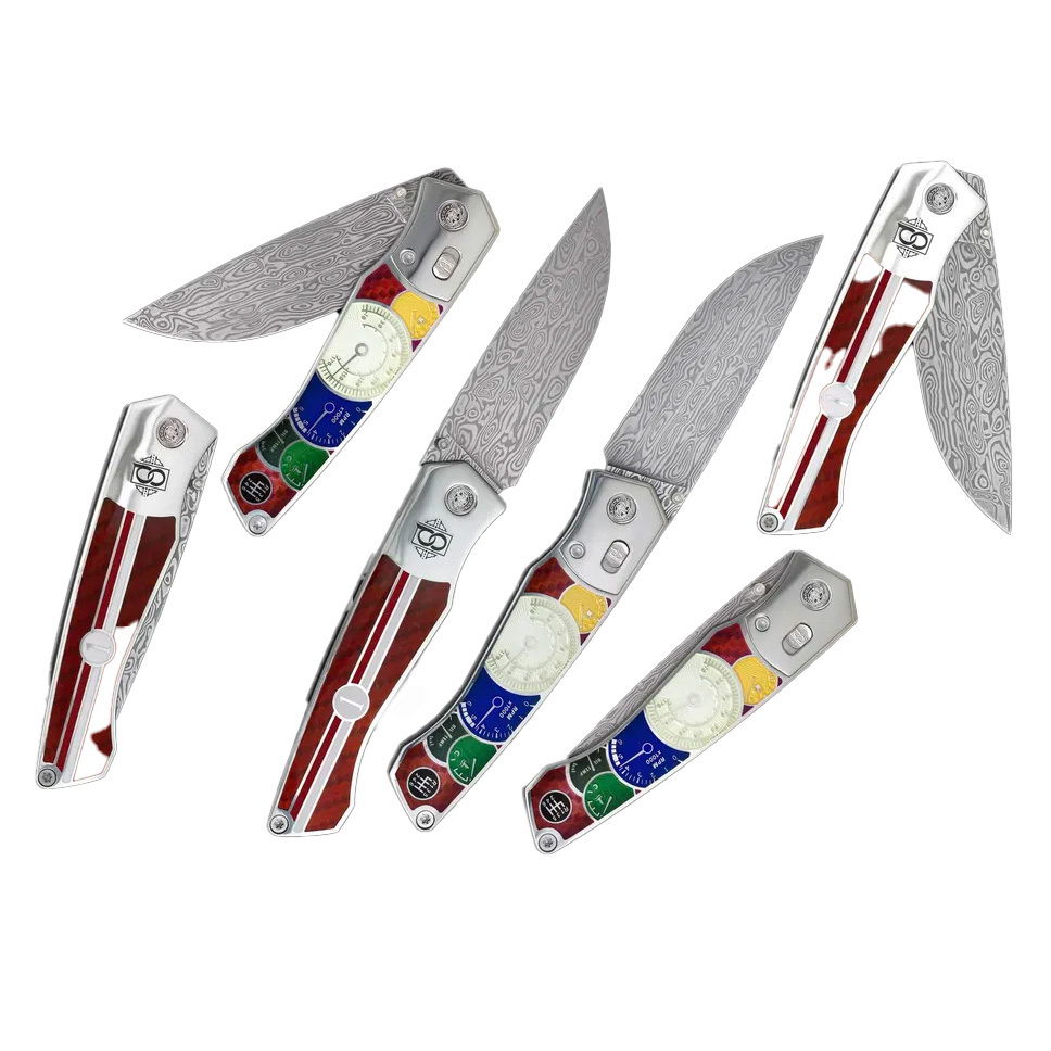 The Take it to the Limit by David Oscarson is a rare collectible, limited to just 100 pieces. Crafted with precision and Oscarson’s signature artistry, this folding knife features a sharp, reliable blade and intricate detailing. For the discerning collector, this is more than a knife—it’s a symbol of sophistication. Elevate your collection with this extraordinary piece today.-Sterling Silver-Swedish Stainless (Damasteel DS93X) Damascus-1 Round DiamondItem# 751-2000008 Take it to the Limit Knife 2/100