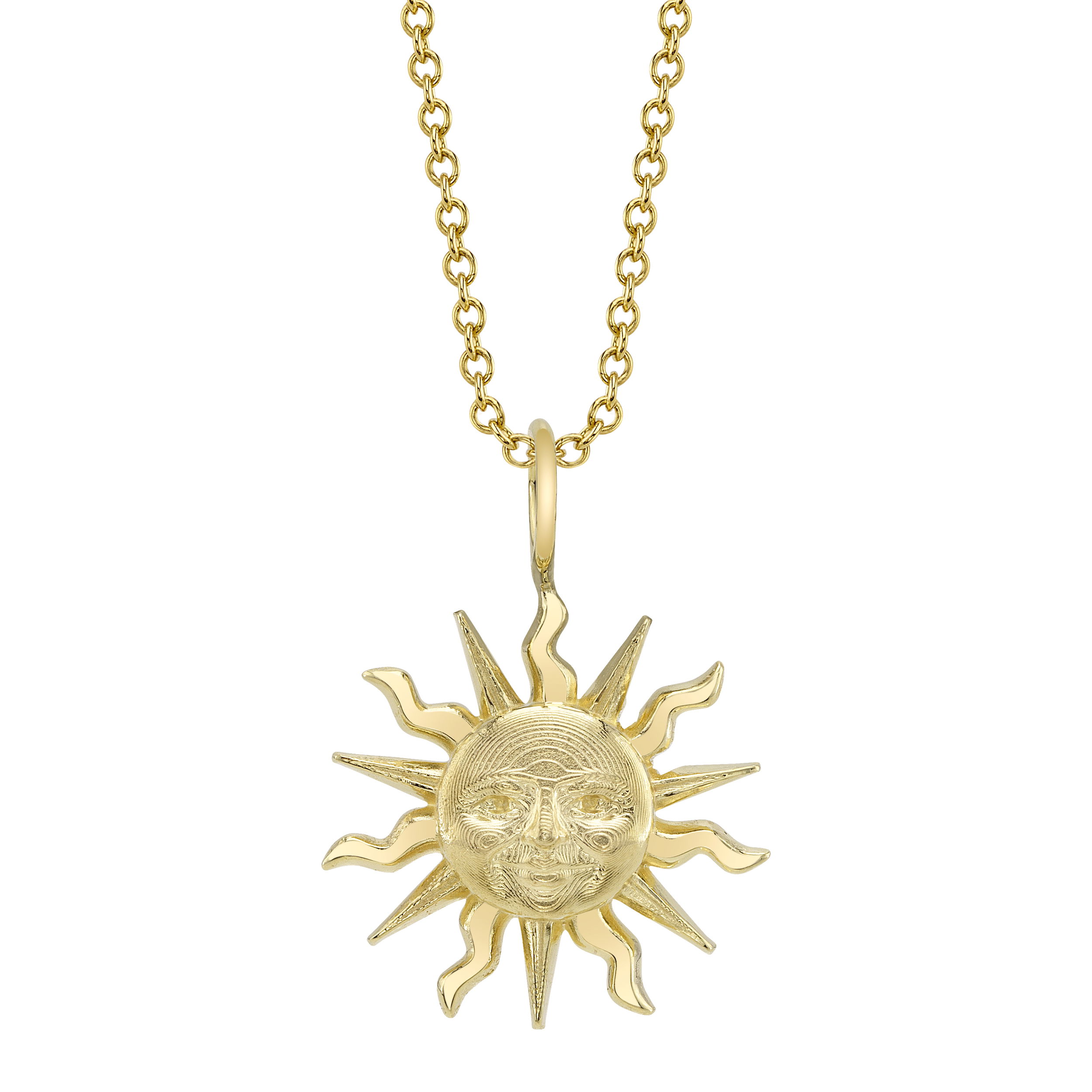 Sun Valley Sun Pendant in Yellow Gold