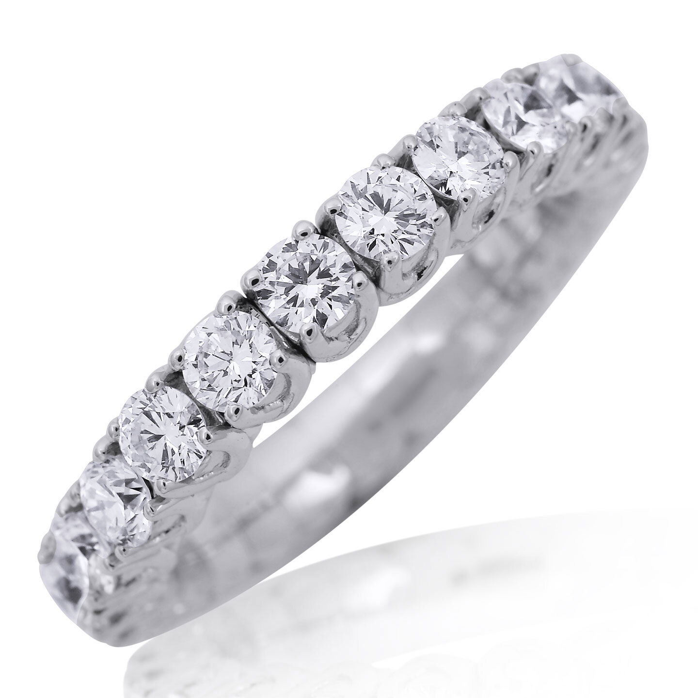 The Xpandable Collection is a revolutionary new line of rings and bracelets that features an innovative technology that solves the problems of tailoring and comfort.-18k White gold-Round diamonds, 2.47cts-Expandable Size, Contact for sizing optionsItem# 130-2000020 Xpandable Eternity Band