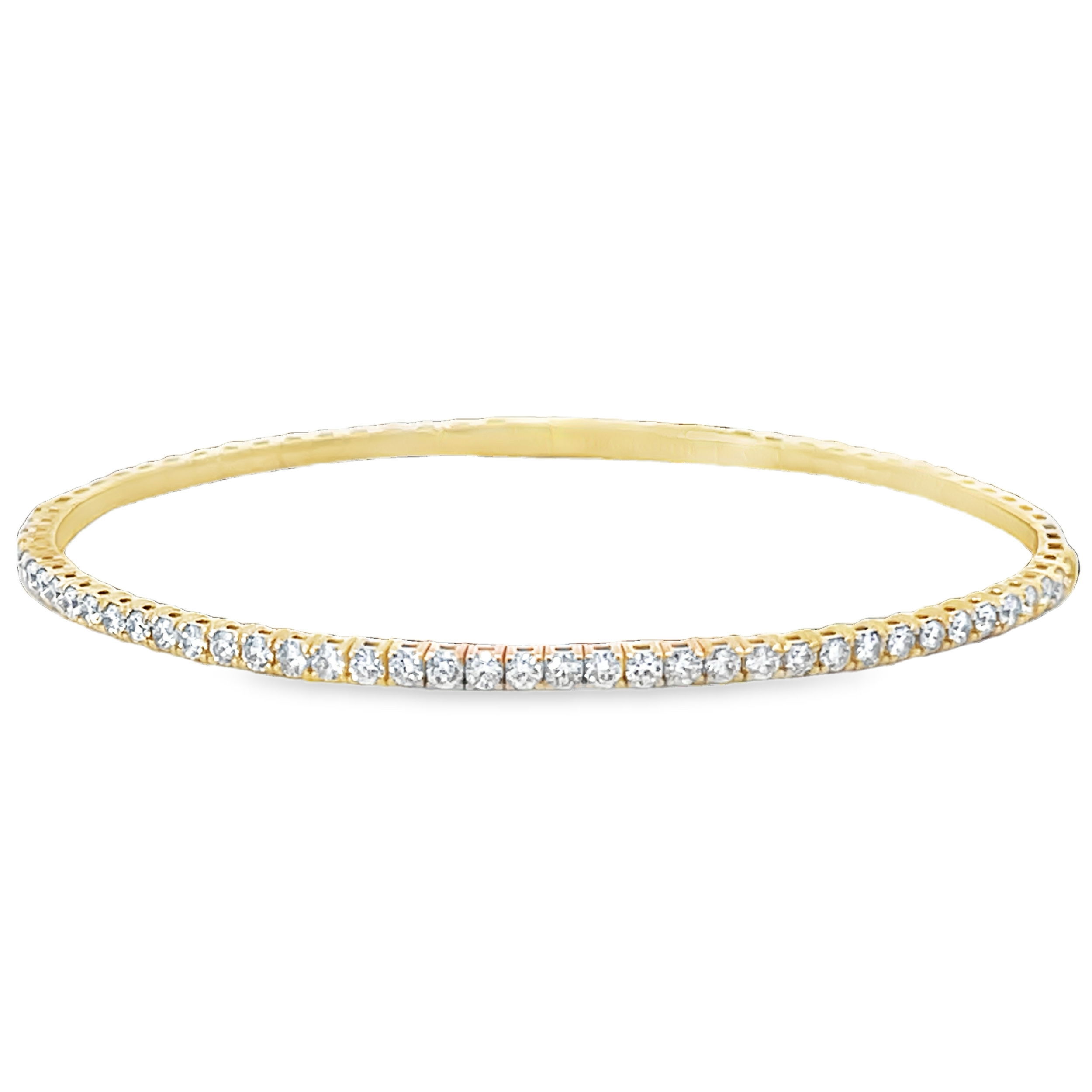 Allowing for further creativity in your collection, the flex technology that has been designed into this bracelet gives you more versatility within your style.-14k Yellow gold-Round diamonds, 1.23ctsItem# 170-2000026 Diamond Flex Bracelet