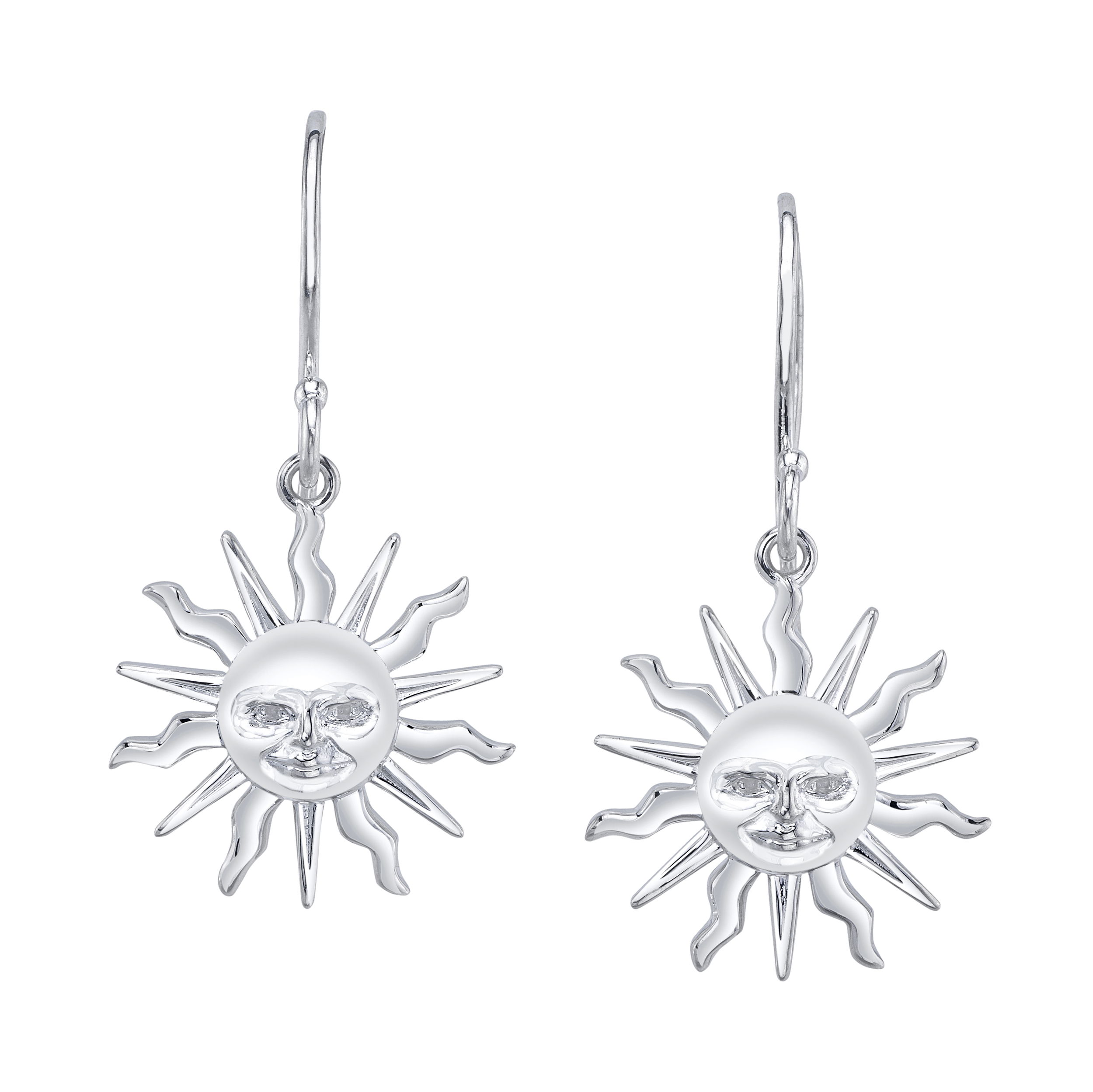 Valerie Naifeh has reimagined the iconic Sun Valley "Sun" design, bringing a modern touch to this timeless symbol. While infusing it with contemporary elegance, she honors its rich heritage, creating a collection that both celebrates the past and looks towards the future. -Sterling silverItem# SVS01-E925 Sun Valley Sun Earrings in Sterling Silver