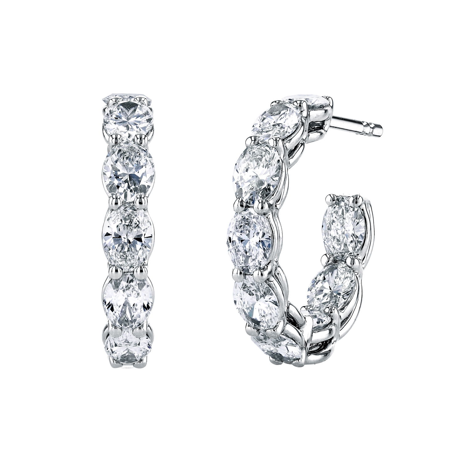 Oval Inside Out Hoops