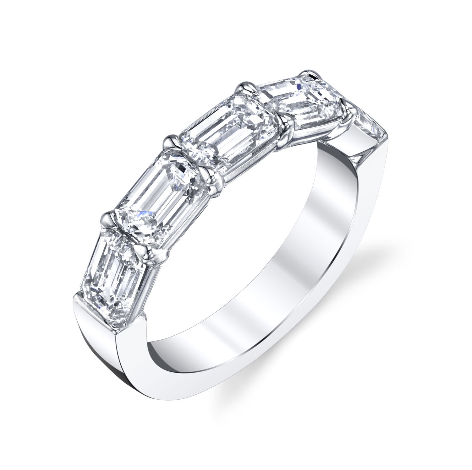 Emerald Cut Anniversary Band