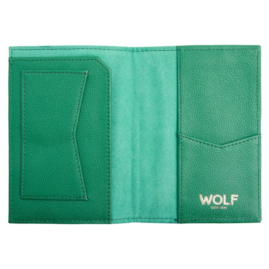 Wolf's Mimi collection passport case will add a pop of color and class to your travels. A perfect little stocking stuffer or just-because gift, these leather goodies will come in handy next vacation.-Leather-Item# 760-98000017 Leather Passport Case