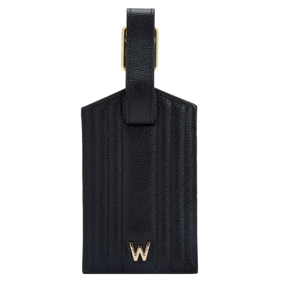 Wolf's luggage tags in leather are a wonderful way to add a little pop of color to your bags. A fun little stocking stuffer or small gift, these will give a bit of modern elegance to your travels.-Leather-Item# 760-98000020 Leather Luggage Tag