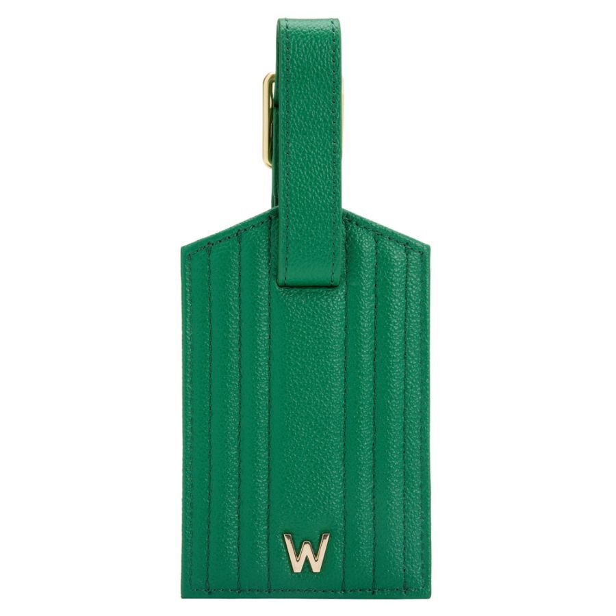 Wolf's luggage tags in leather are a wonderful way to add a little pop of color to your bags. A fun little stocking stuffer or small gift, these will give a bit of modern elegance to your travels.-Leather-Item# 760-98000021 Leather Luggage Tag