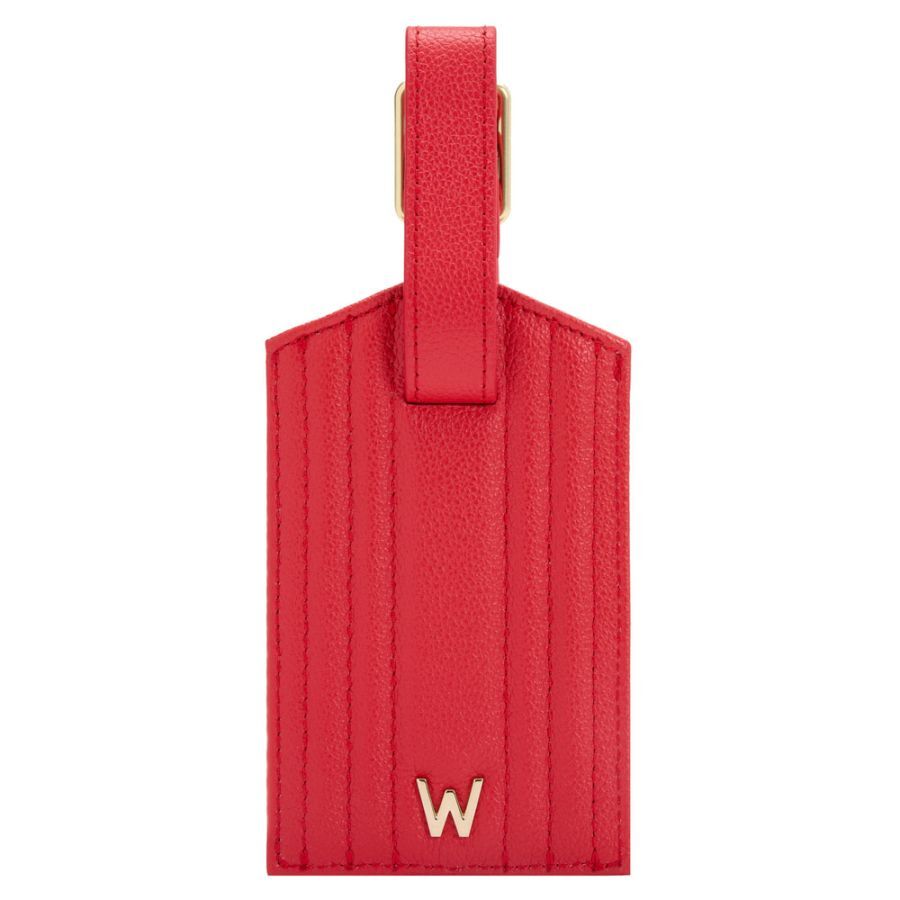 Wolf's luggage tags in leather are a wonderful way to add a little pop of color to your bags. A fun little stocking stuffer or small gift, these will give a bit of modern elegance to your travels.-Leather-Item# 760-98000022 Leather Luggage Tag