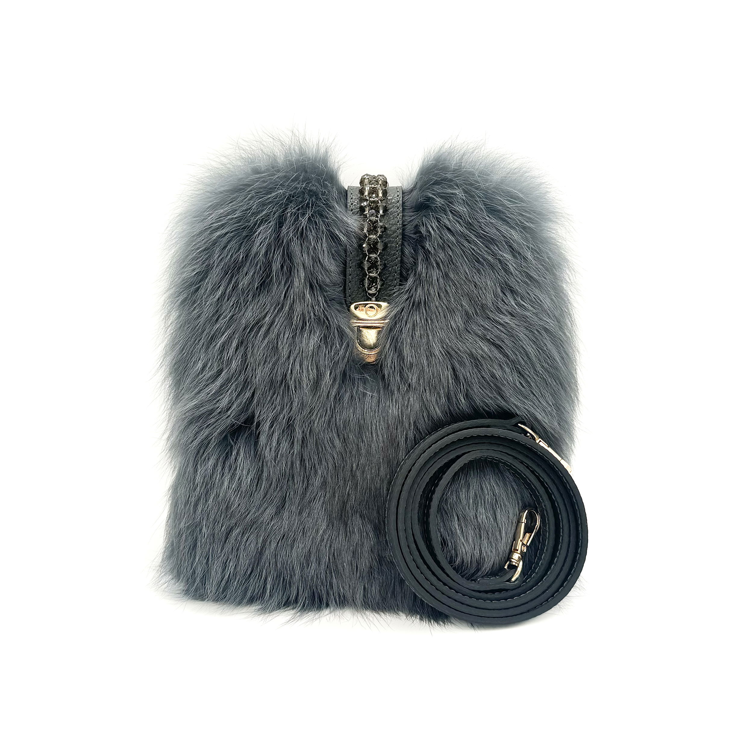 Erin - Leather & Fox Crossbody