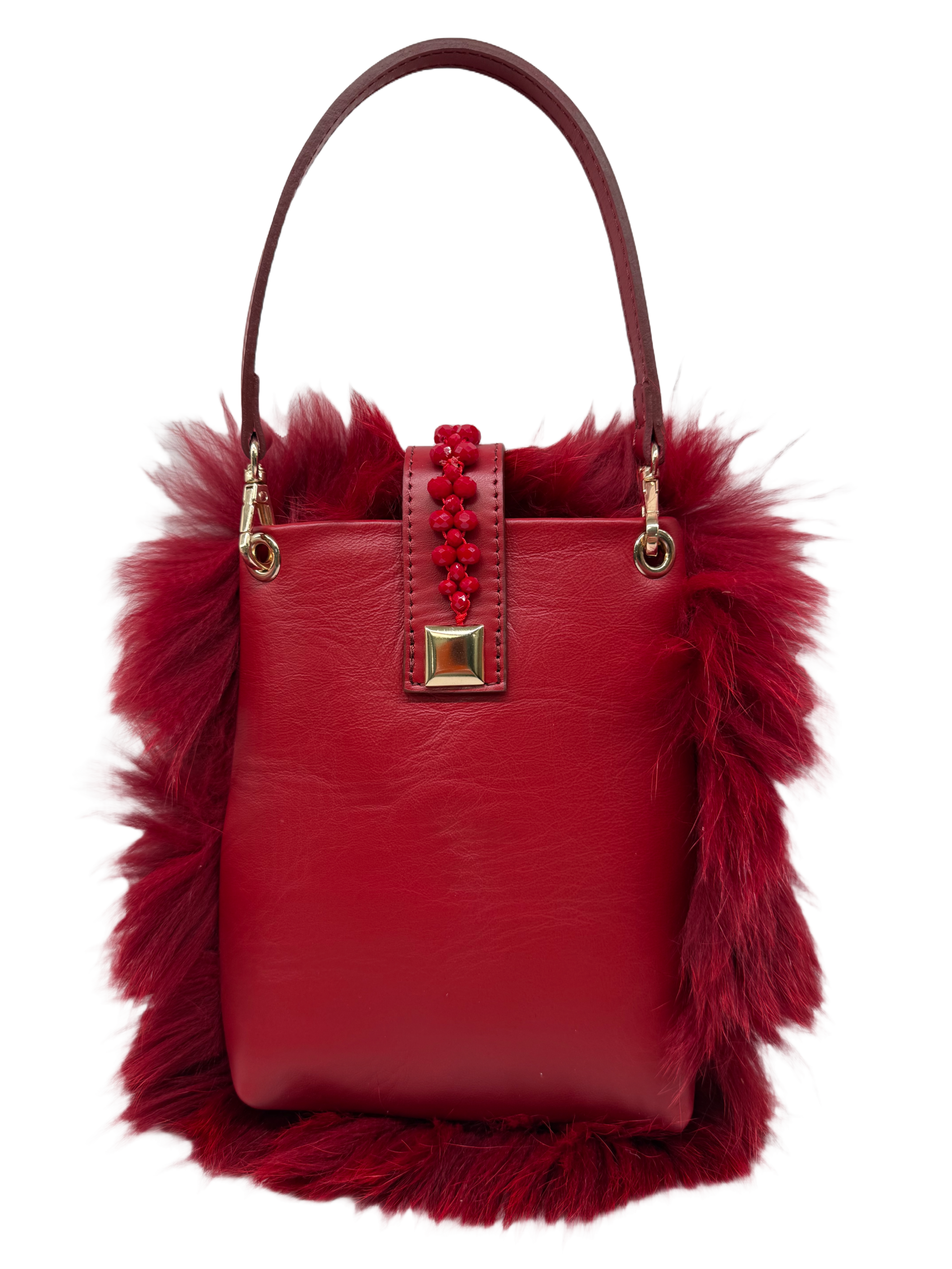 Erin - Leather & Fox Crossbody