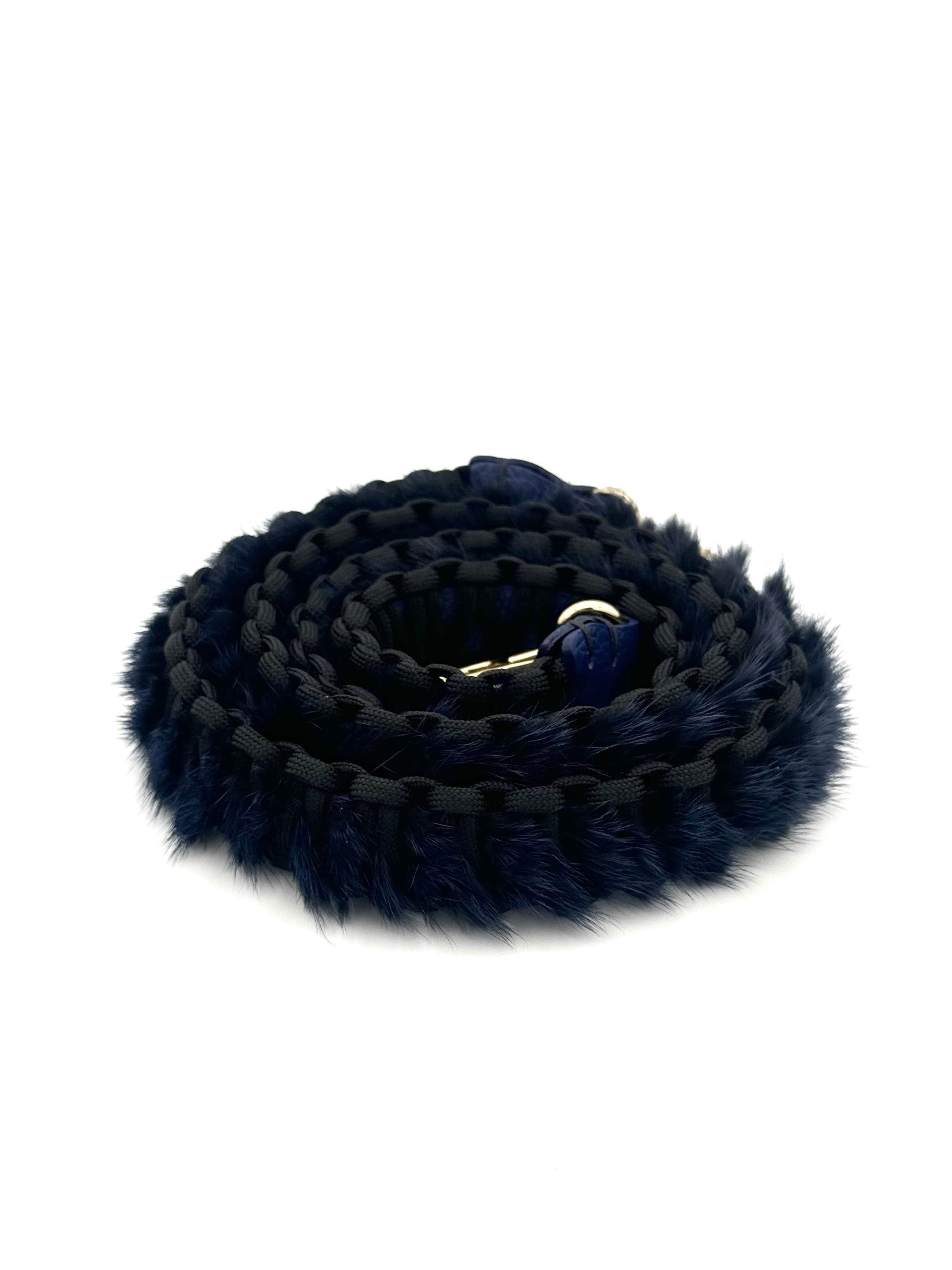 Valerie Naifeh’s line of leather goods features handcrafted handbags and accessories made in Greece from genuine cervo calf leather and natural mink or fox fur. Each piece combines luxurious materials with Valerie’s personally curated color palette for a distinct and elevated look.-Leather-Mink fur-Color: BlueItem# ND-FUR-00038 Mink Bag Belt