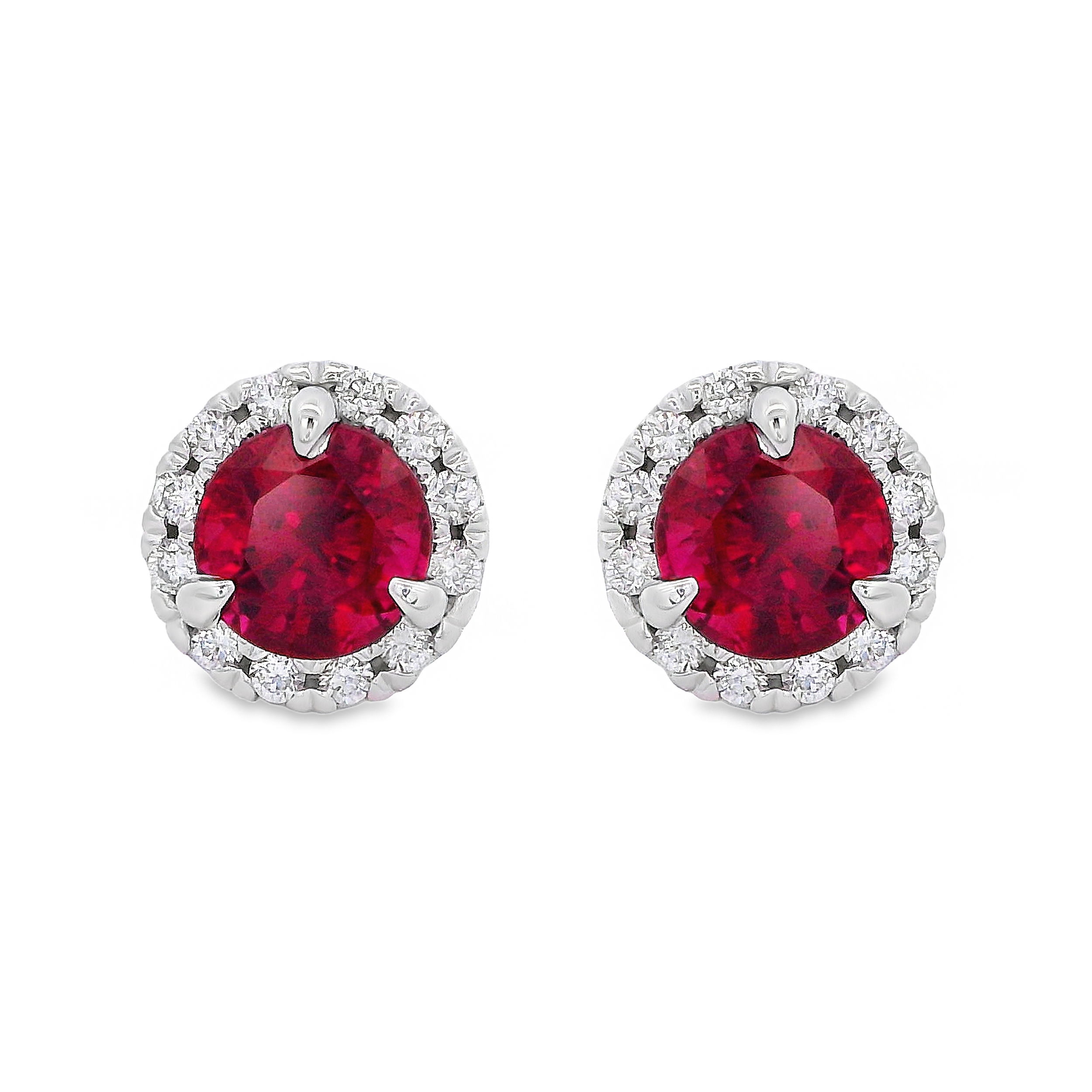 Crafted in 14k white gold, these ruby studs bring just the right pop of color. A timeless choice for everyday wear or adding a bold touch to a special look.-14k White gold-Rubies, 1.96ctsItem# 805-2000448 Ruby Stud Earrings