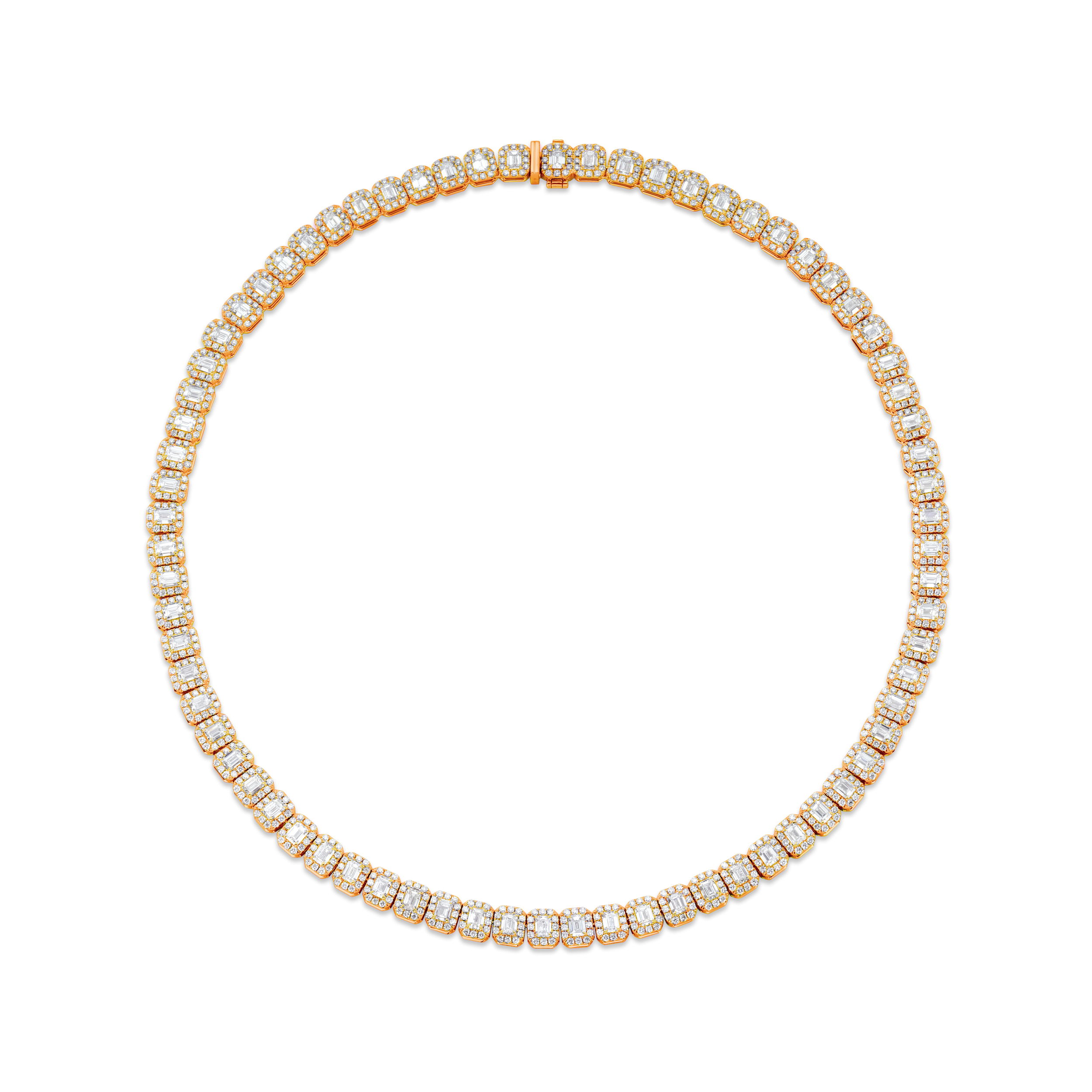 Line Necklace With Halos