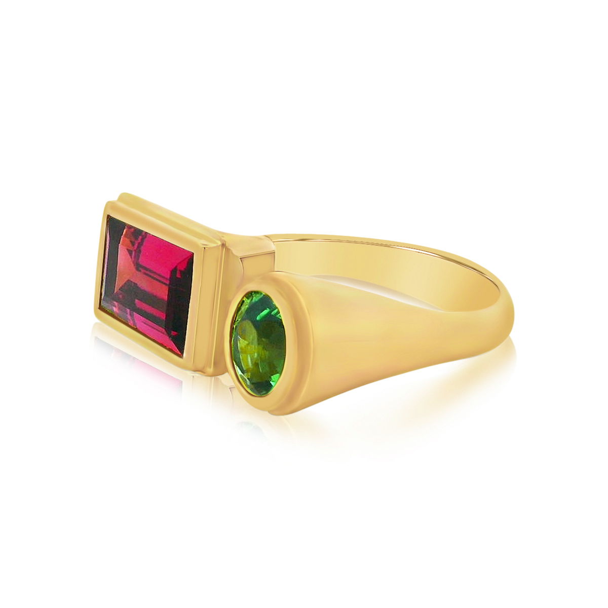 POW Tourmaline X Tsavorite Ring