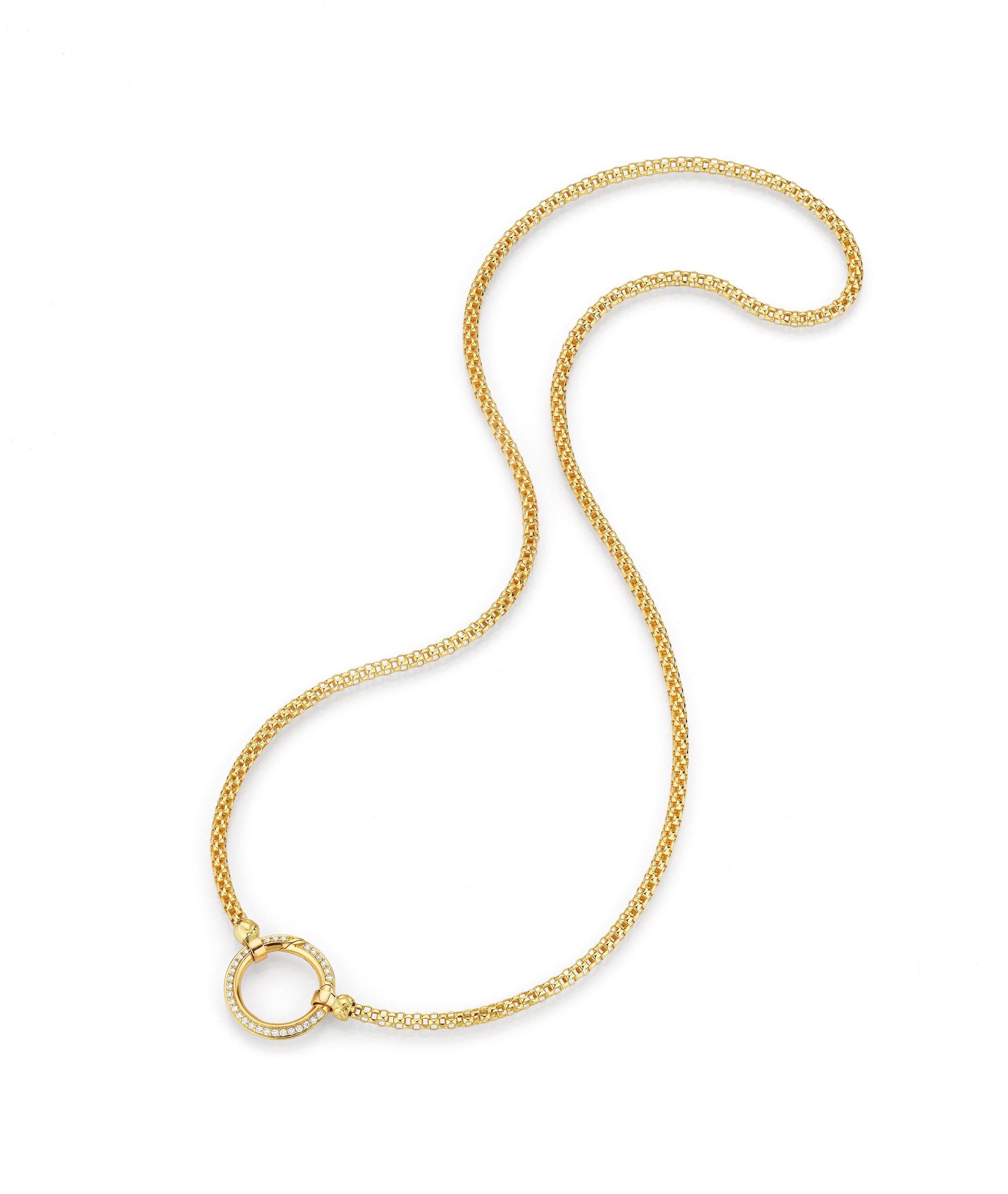 Box Chain with Charm Clasp