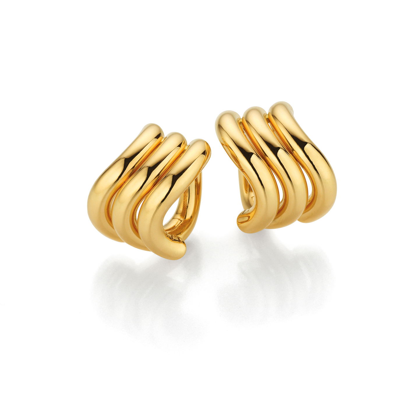 Crafted from premium 18k yellow gold, these triple-row earrings offer a timeless and elegant design. Enhance your collection today with these sophisticated earrings that effortlessly elevate any look.-18k Yellow Gold-Lever backItem# 805-2000492 Triple Row Earrings