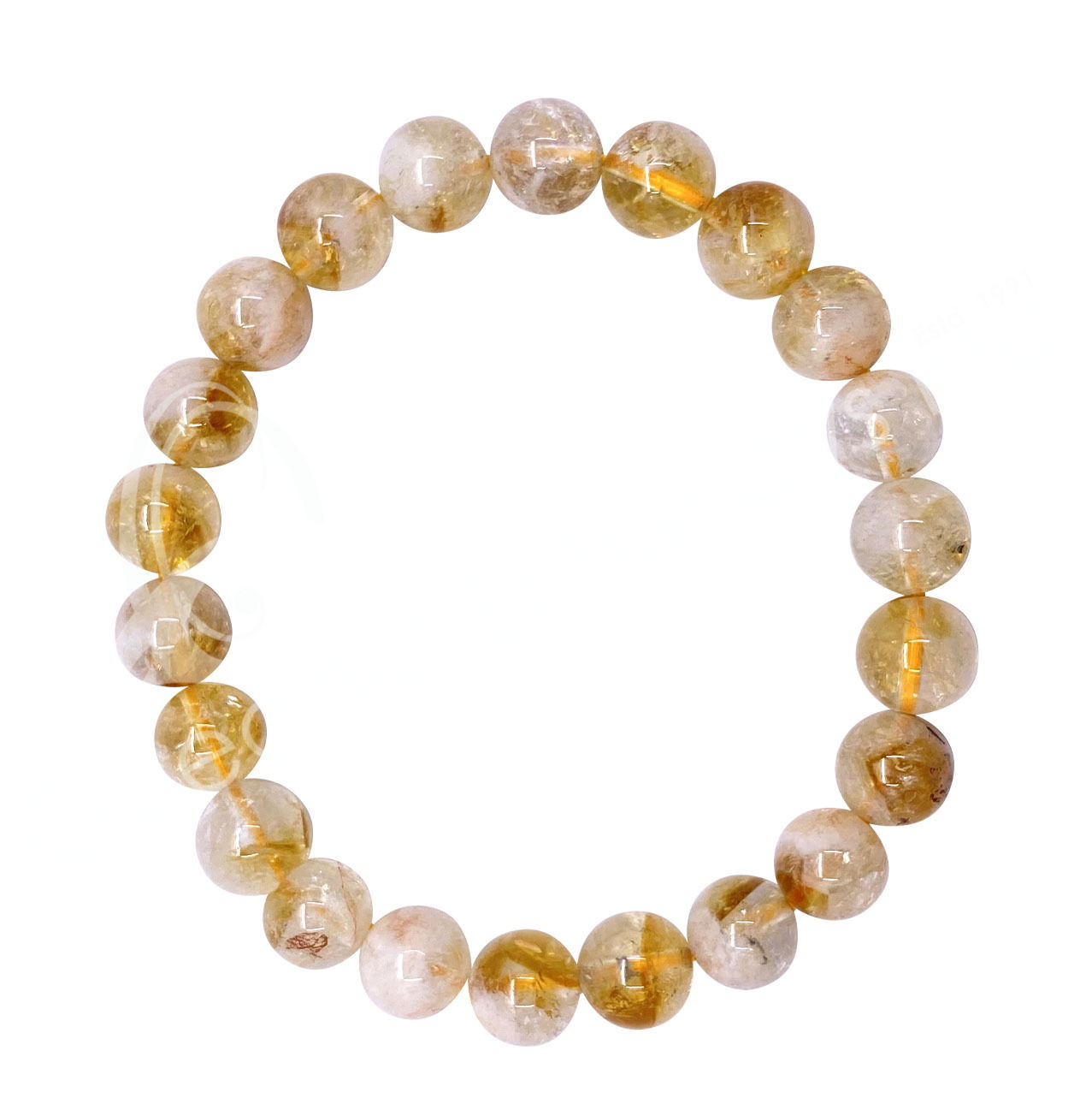 Introducing our Citrine with Quartz Stretch Bracelet, a stunning fusion of elegance and natural charm. This exquisite bracelet is handcrafted with vibrant citrine and quartz gemstones, renowned for their radiant beauty and positive energy.-Citrine-Quartz-Size, 7.25"Item# Helios-00005 Citrine with Quartz Stretch Bracelet