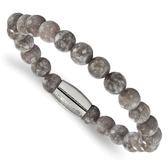 Introducing our elegant Light Brown & Grey Jade Stretch Bracelet, a timeless accessory that effortlessly blends sophistication with everyday wear. Crafted with precision, this bracelet features an array of natural jade beads, each showcasing a harmonious mix of light brown and grey hues that radiate warmth and tranquility.-Jade-Size, 7.25"Item# Helios-00014 Light Brown & Grey Jade Stretch Bracelet