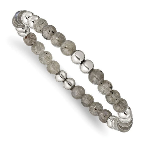 Grey Quartz Stretch Bracelet