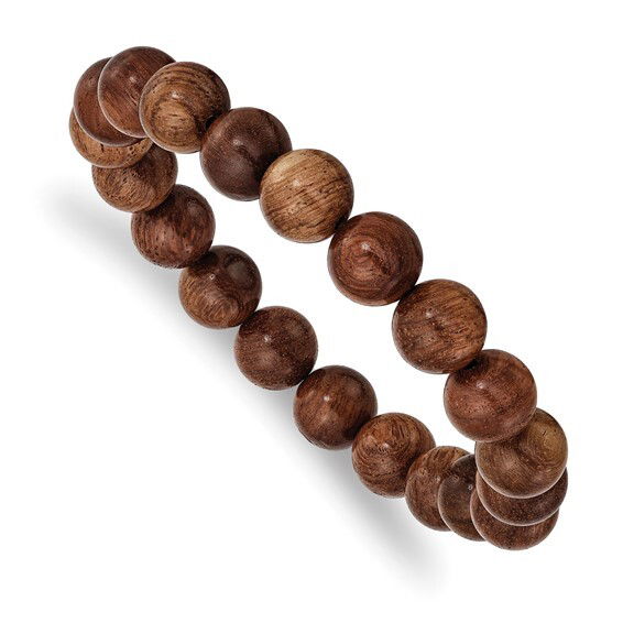 Introducing the exquisite Burma Wood Stretch Bracelet—an embodiment of natural elegance and timeless style. Handcrafted with care, this bracelet features authentic Burma wood beads, known for their rich, warm hues and unique grain patterns that tell a story of nature’s artistry.-Burma wood beads-Size, 7"Item# Helios-00020 Burma Wood Stretch Bracelet