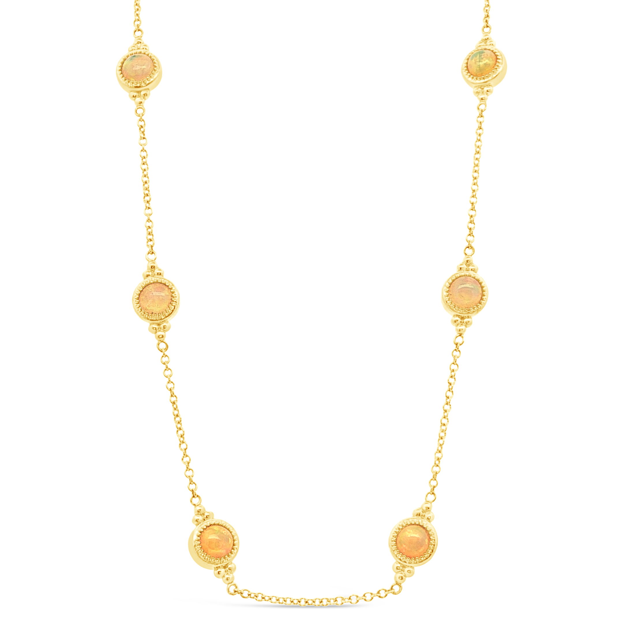 Opal Station Necklace