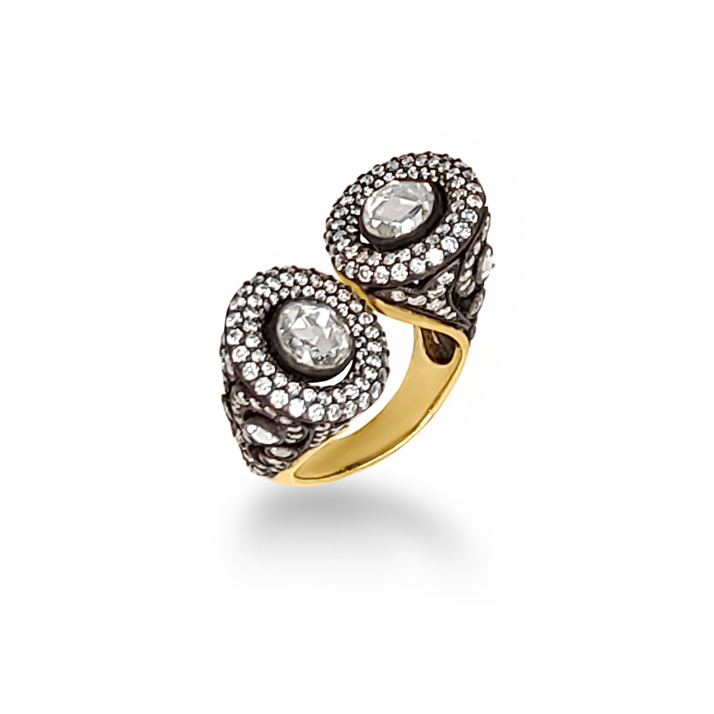 Two-Stone Rose Cut Diamond Ring
