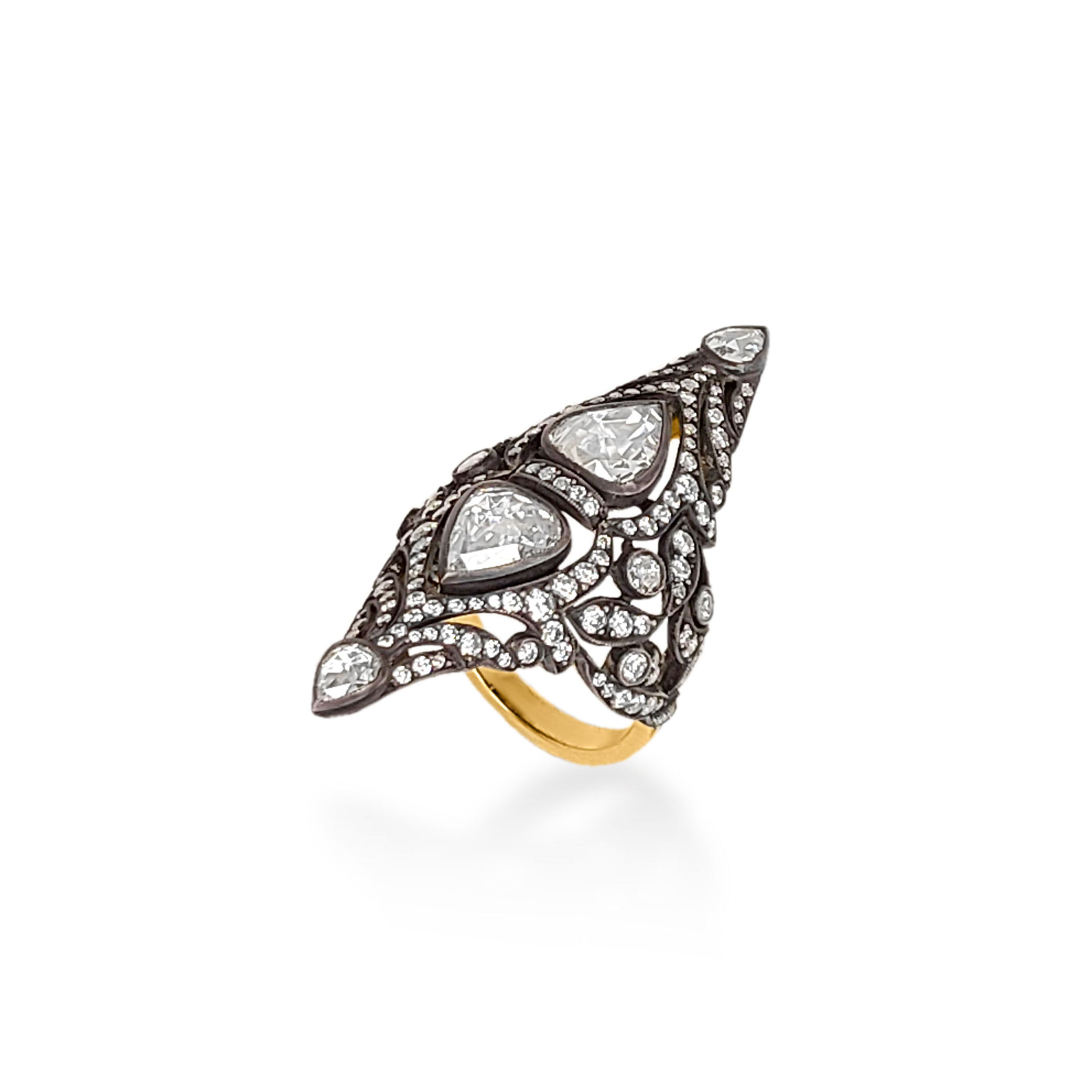 Rose Cut Diamond Multi Stone Ring