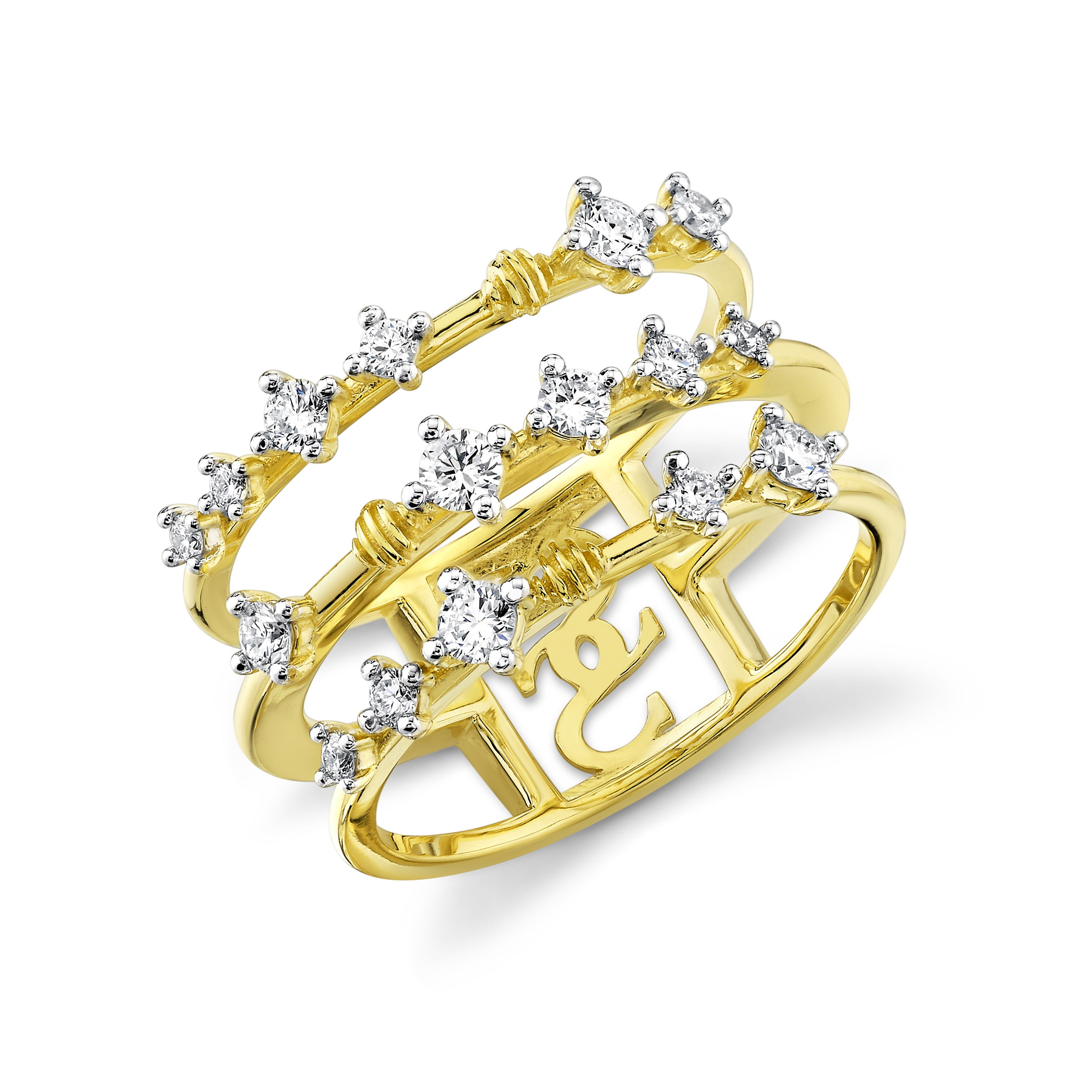 Elegant yet fun, this ring is the perfect symbol of life’s sparkling milestones and everyday victories. Wear it solo for a touch of glamour, or stack it for a dynamic, contemporary look. Reveal your brightest self with the Confetti Diamond Ring—where luxury meets celebration.18k Yellow gold-Round diamonds, 0.54ctsItem# 804-2000342 Confetti Diamond Ring