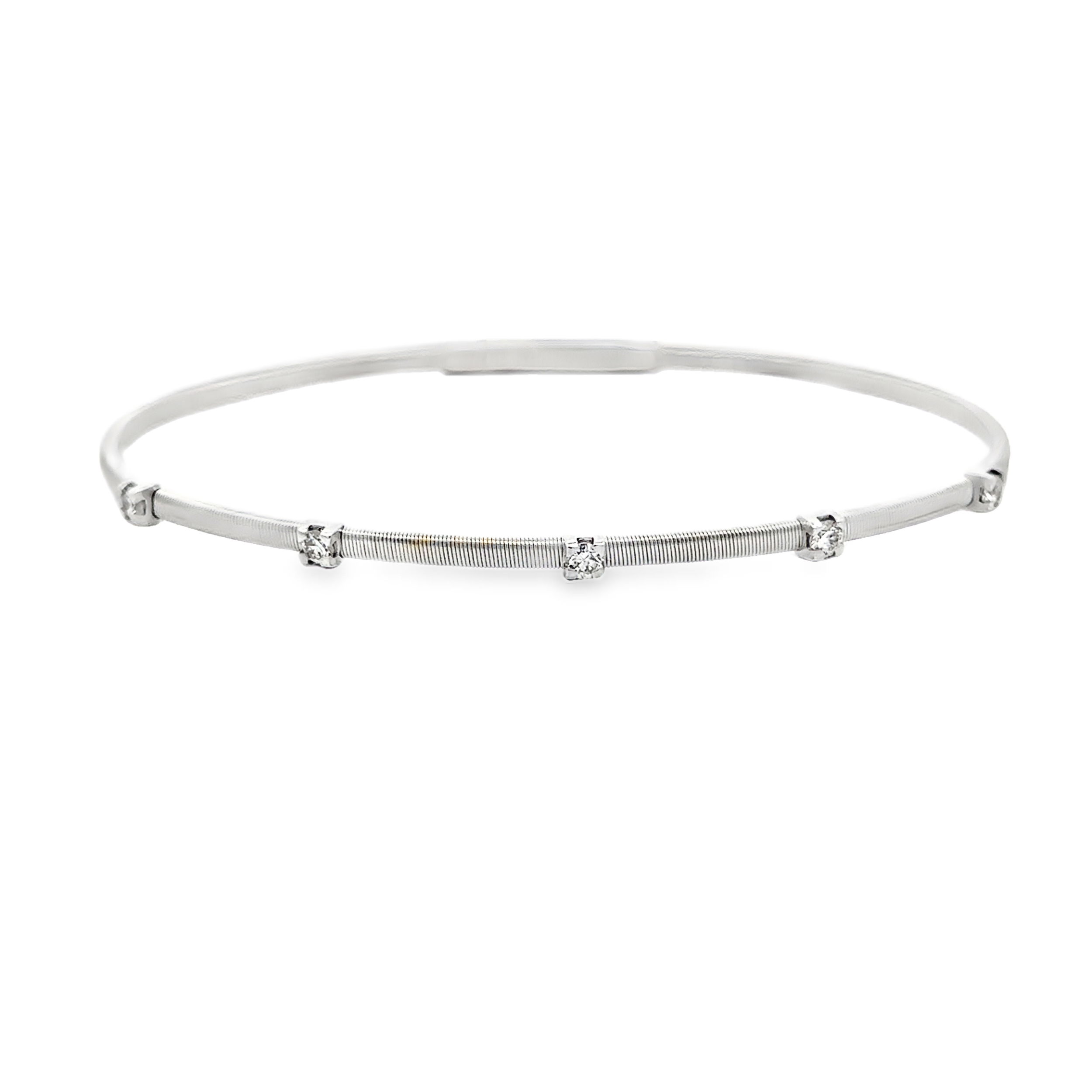 Enhance your day-to-day style with this stunning 14k white gold Diamond Flex Bangle. This beautiful bracelet is the perfect gift or treat for yourself!14k White gold-Diamonds, 0.25ctsItem# 808-2000337 Diamond Flex Bangle