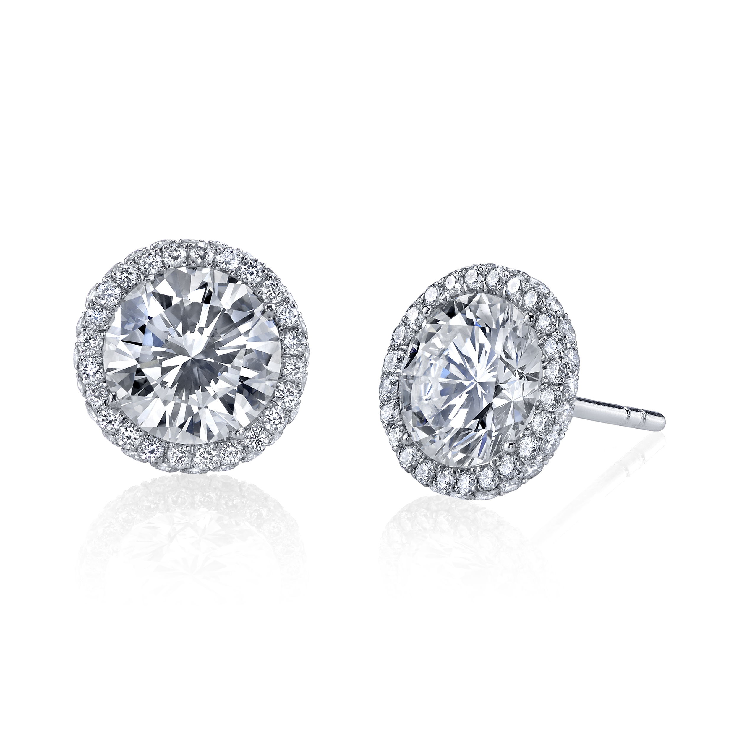 Diamond Earrings with Micro Pave