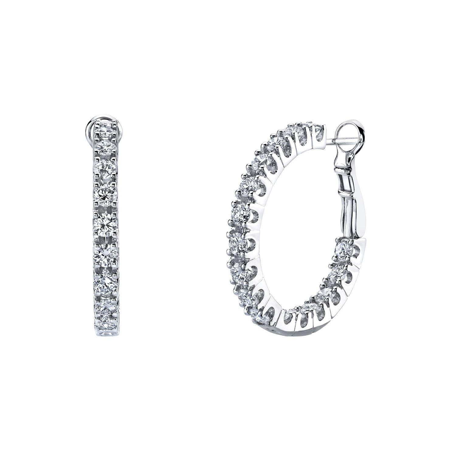 Diamond Hoop Earrings