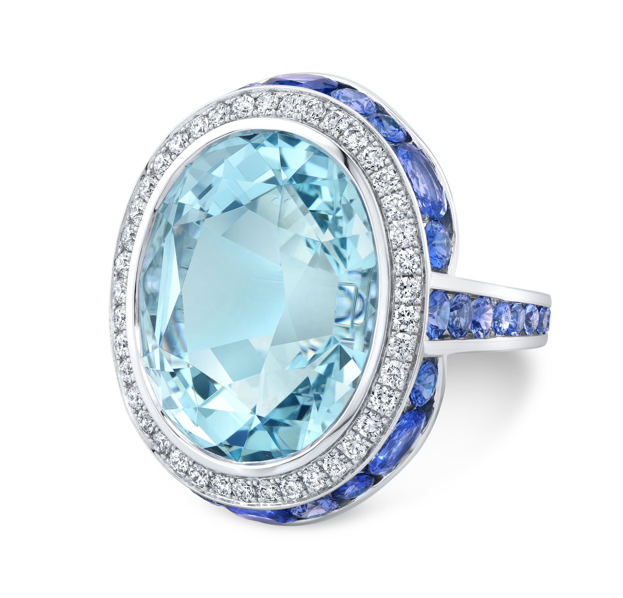 Aquamarine Jubilee Ring