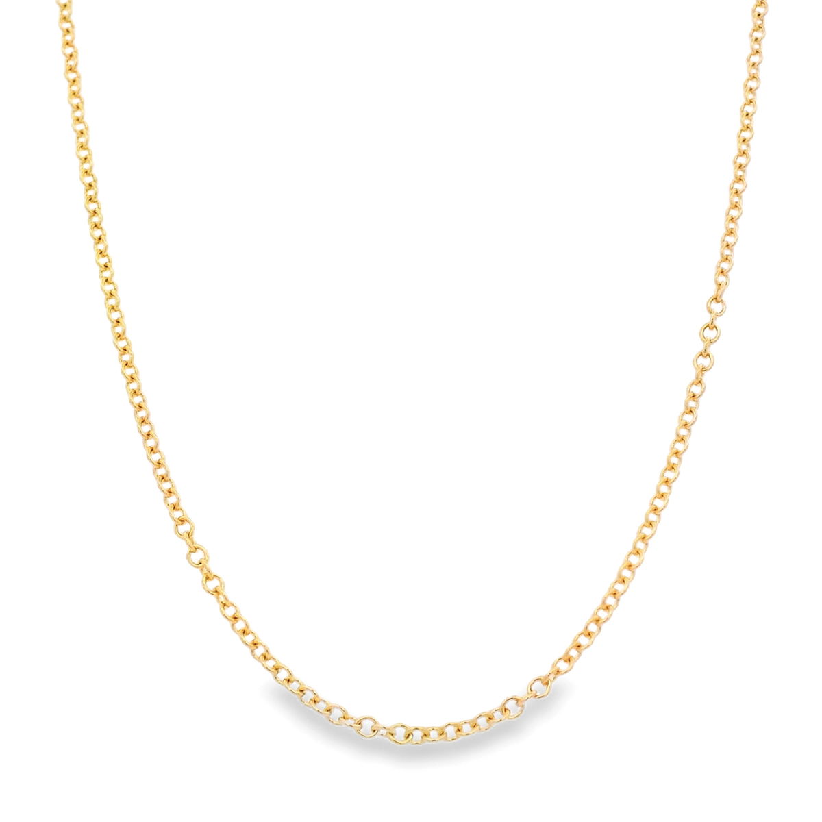 This stunning 18k yellow gold chain exudes timeless elegance and warm sophistication. It’s beautiful worn alone, or easily styled with a pendant of your choice.-18k Yellow gold-Length 18"Item# 430-2000158 Gold Chain
