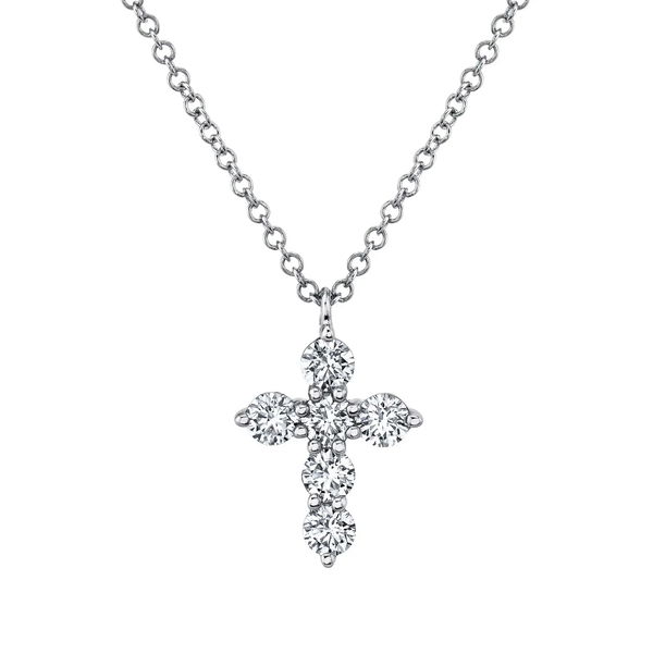 Closeup photo of Diamond Cross Necklace