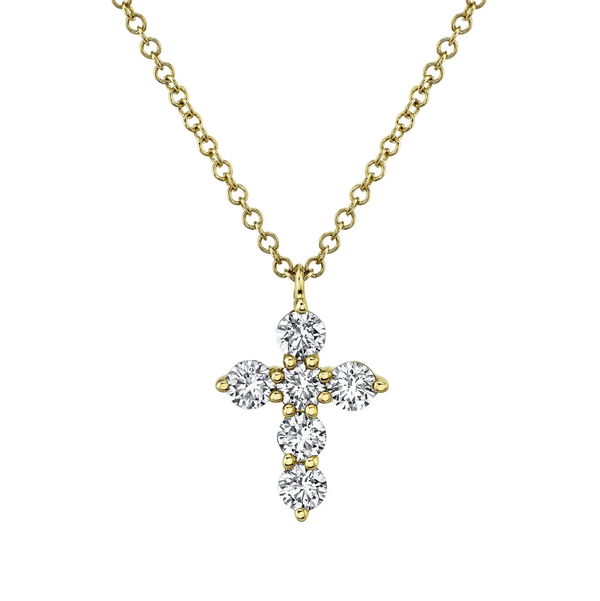 Closeup photo of Diamond Cross Necklace