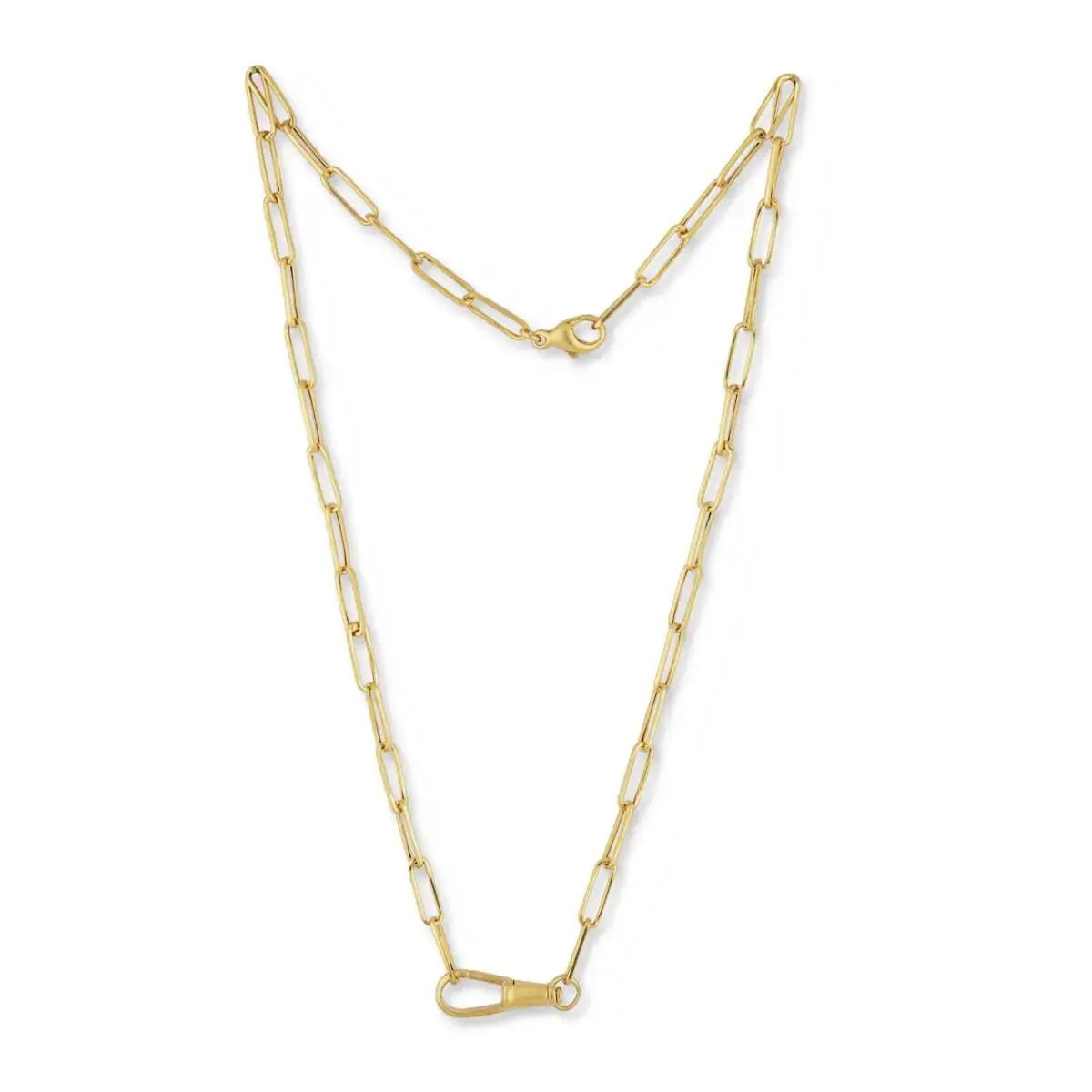 Sleek, smart, and endlessly versatile—the Clipski chain is your new everyday essential. Crafted in 18K gold with a secure lobster claw clasp, this chain features an innovative, infinitely adjustable design, allowing you to style it exactly how you like.-18k Yellow gold-Length 19", infinitely adjustableItem# 807-2000431 Clipski Paperclip Chain