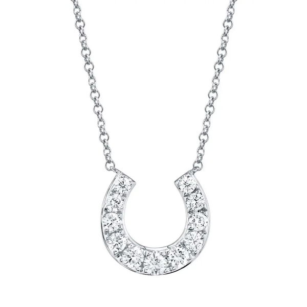 Closeup photo of Diamond Horseshoe Necklace