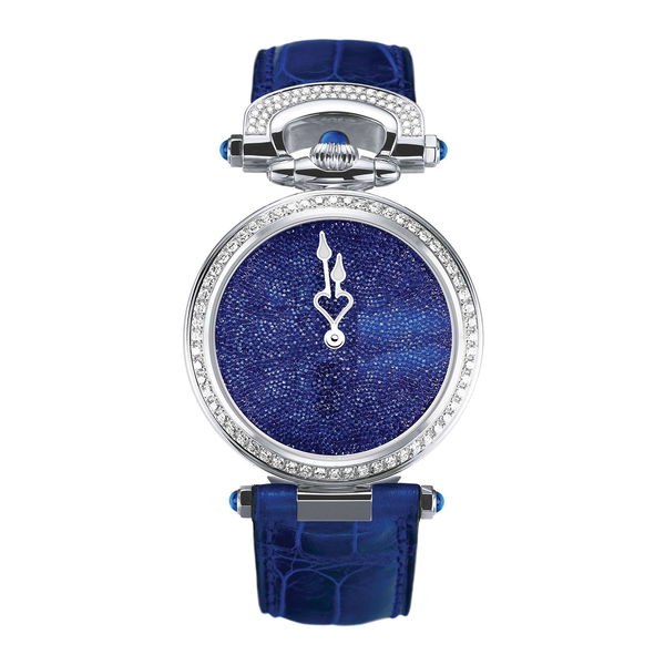 Closeup photo of Miss Audrey Sweet Art Blue Dial