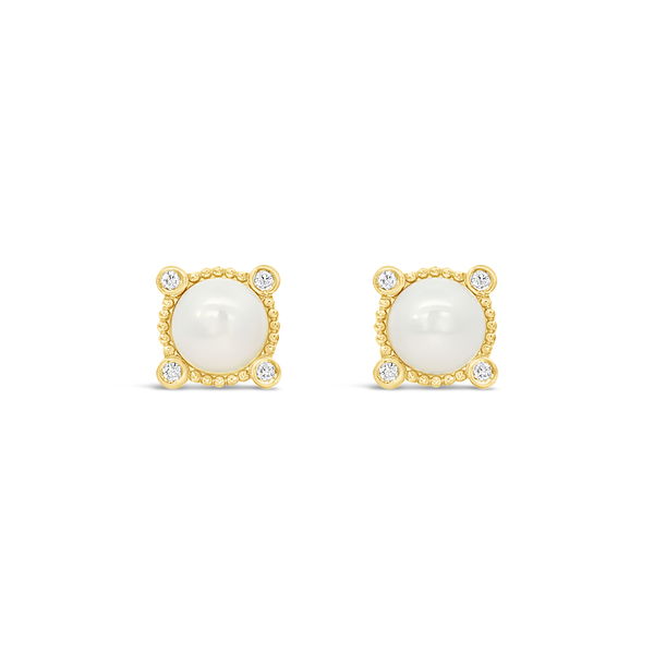 Closeup photo of Pearled Grace Stud Earrings