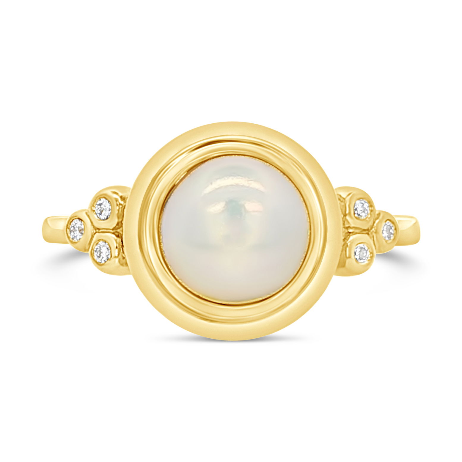 Pearled Grace Ring with Diamonds