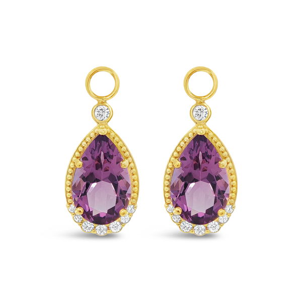 Closeup photo of Jetsetter in Amethyst Earring Charms