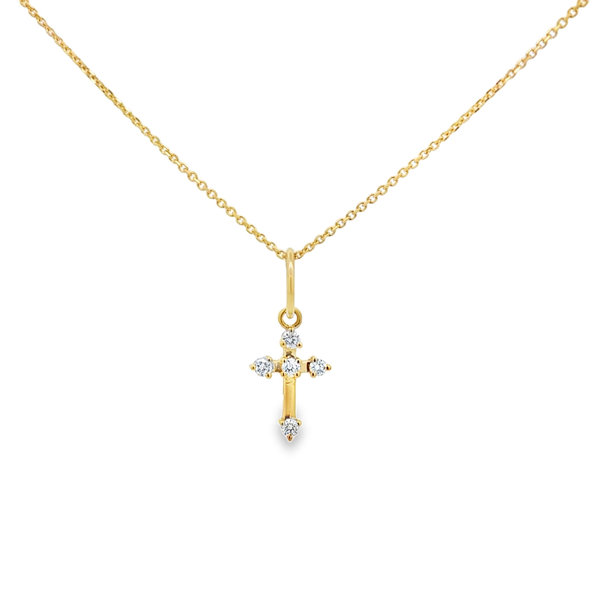 14KY Diamond Cross Pendant