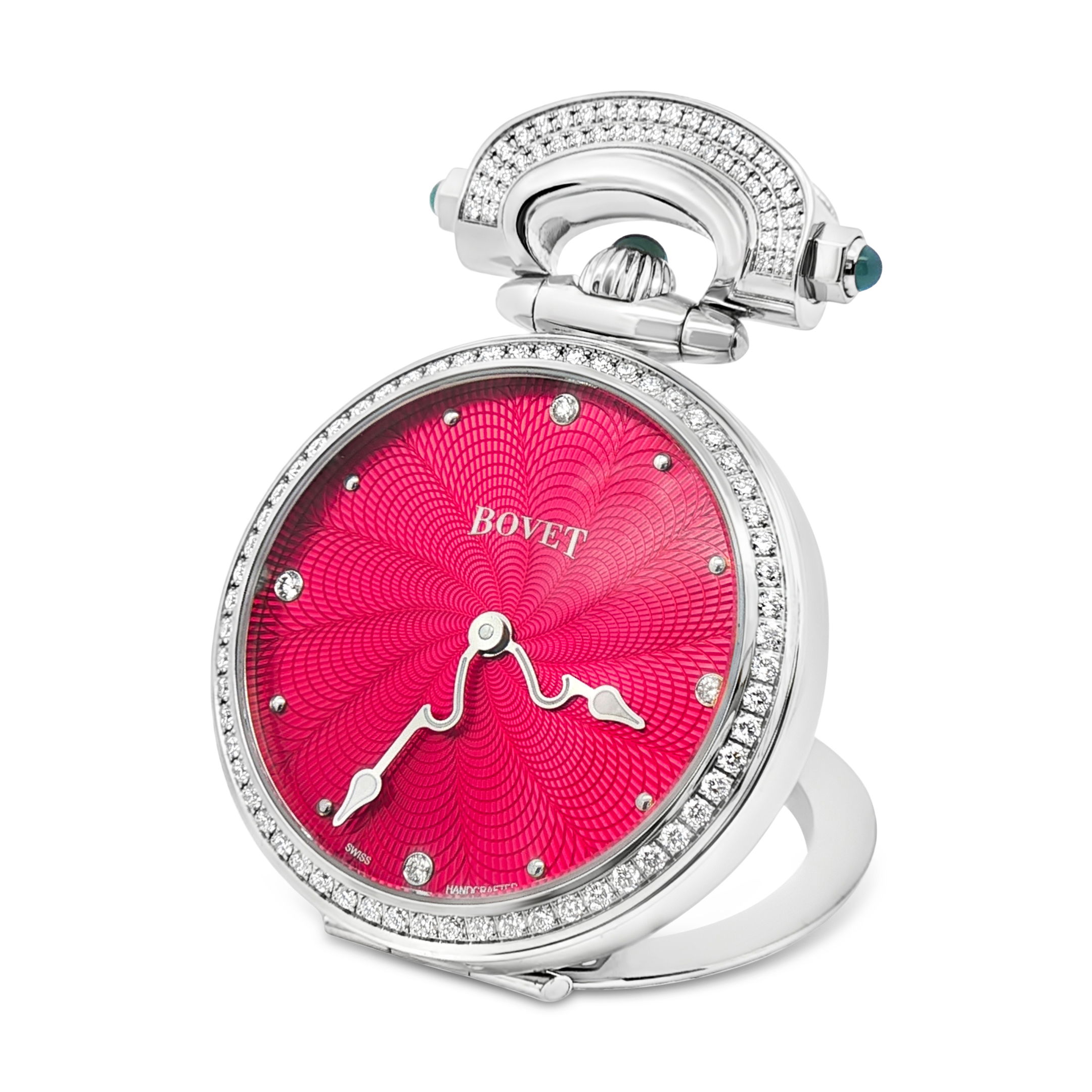 Miss Audrey Raspberry with Necklace