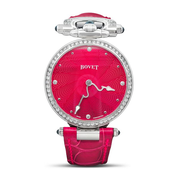 Closeup photo of Miss Audrey Raspberry with Necklace