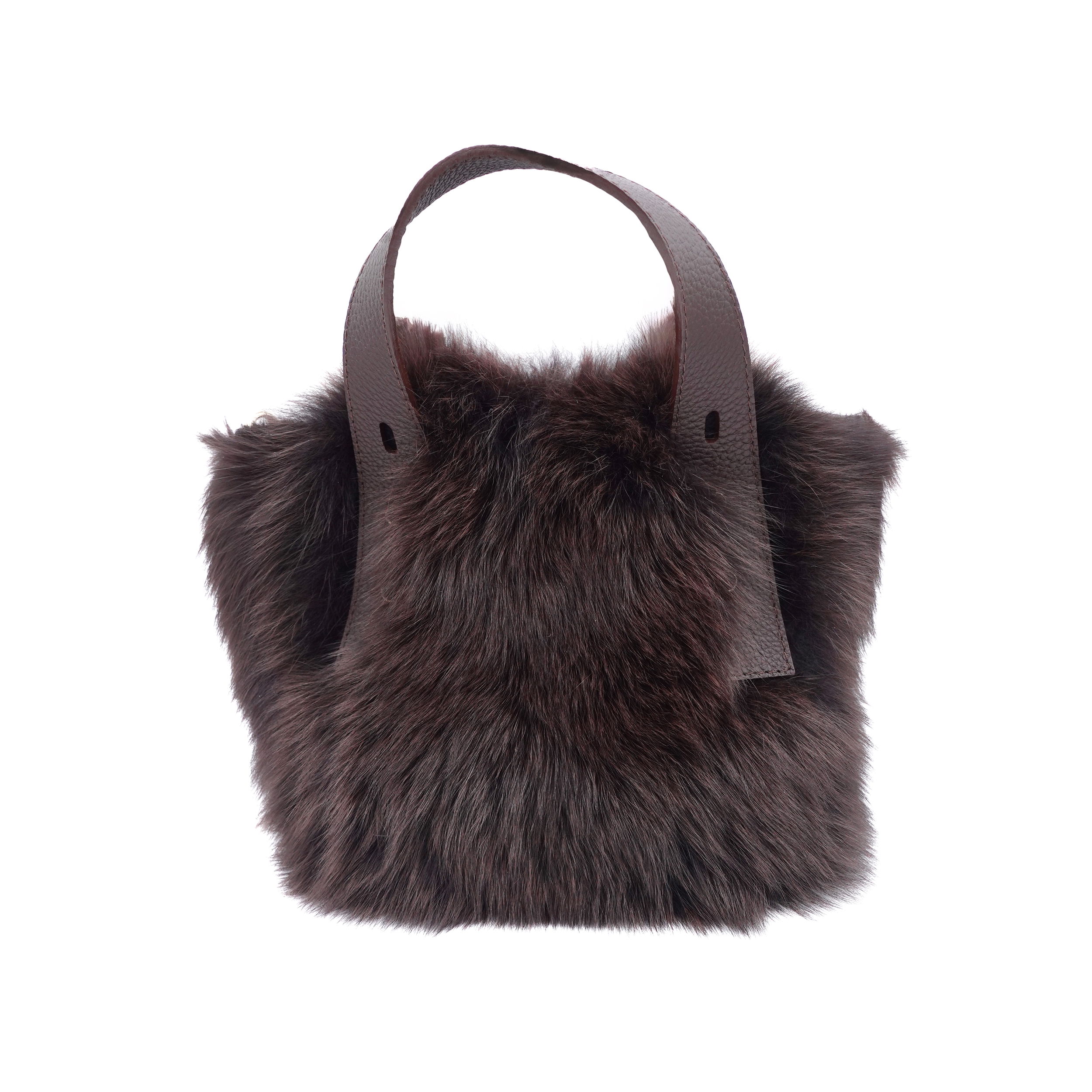 Ellie - Leather & Fox Crossbody