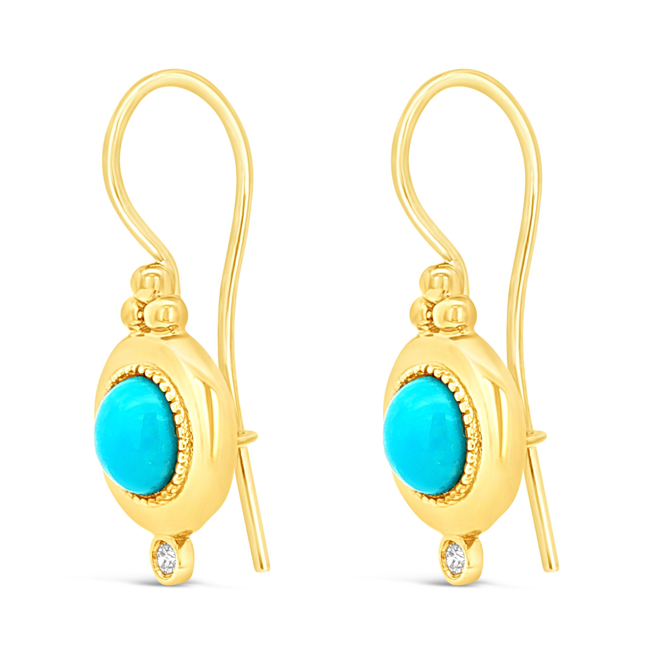 Turquoise Gum Drop Earrings